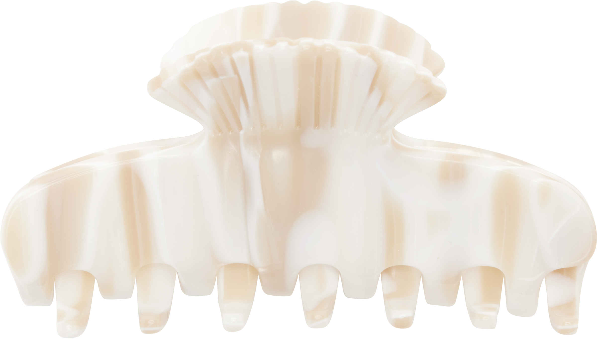 Sophie Buhai Off-white Small Fan Shell Claw Hair Clip In Silver