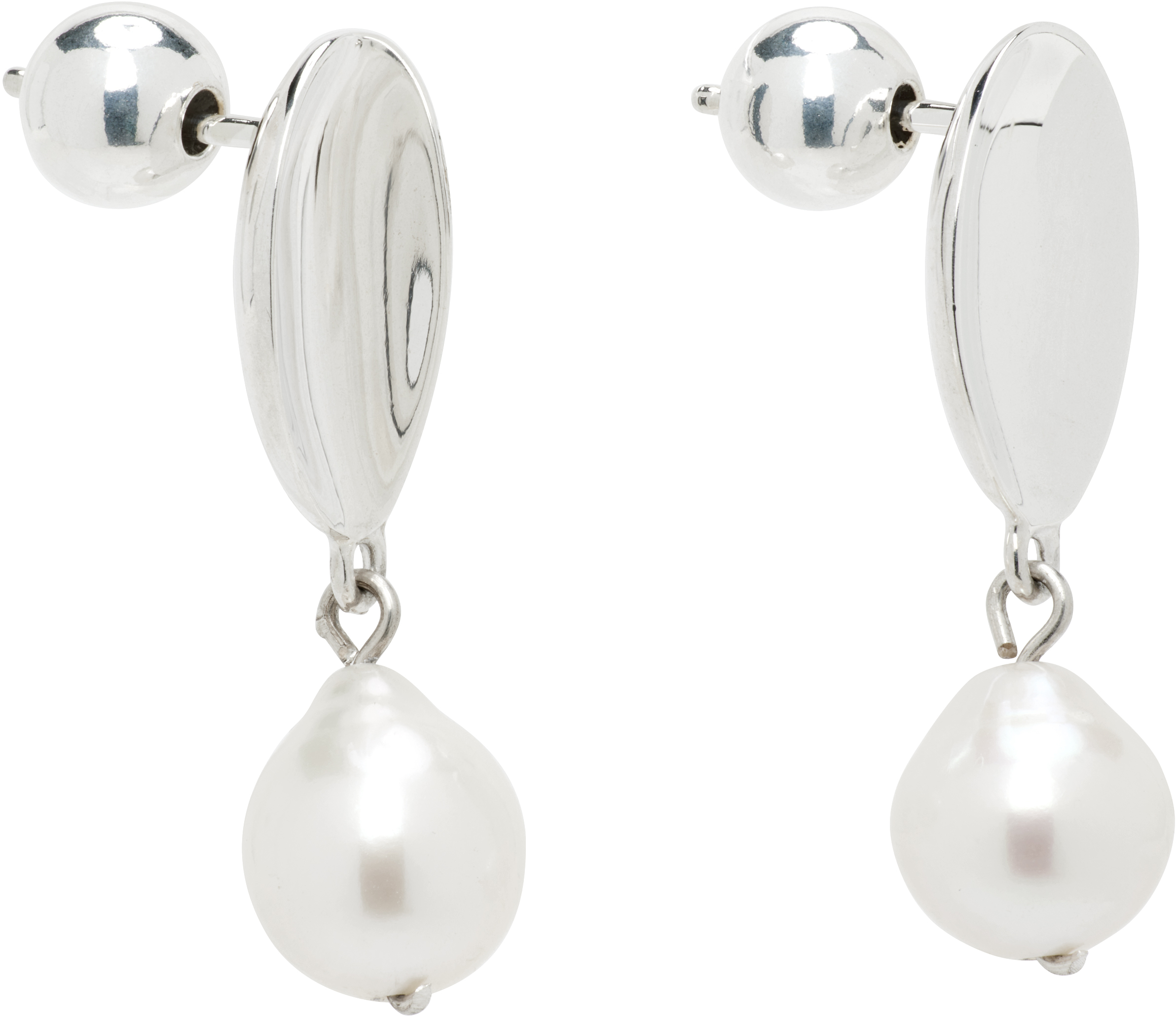 Sophie Buhai Everyday Pearl Drop Earrings In Silver