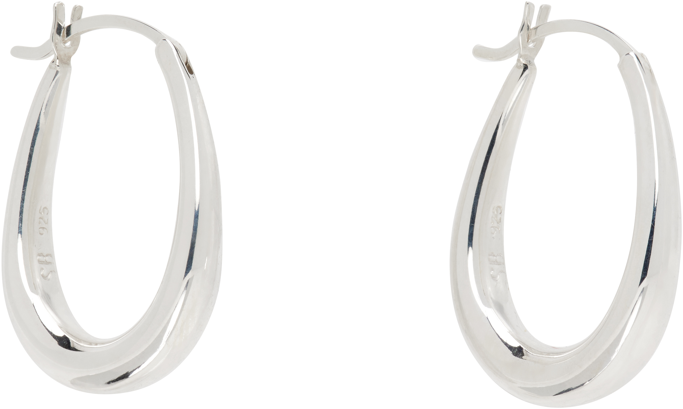 Sophie Buhai Tiny Egg Hoop Earrings In Silver