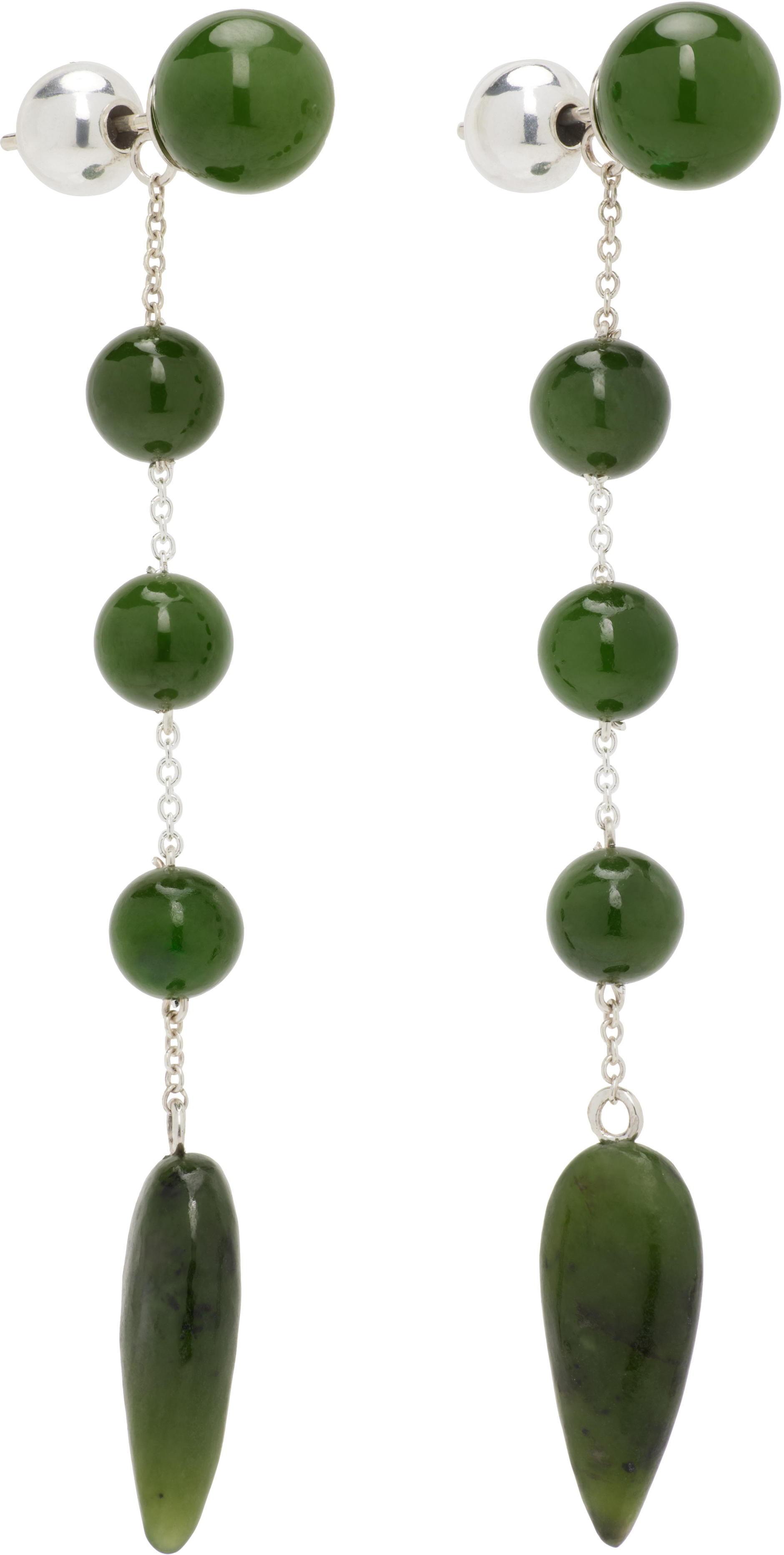 Sophie Buhai Small Phoenician Earrings In Green