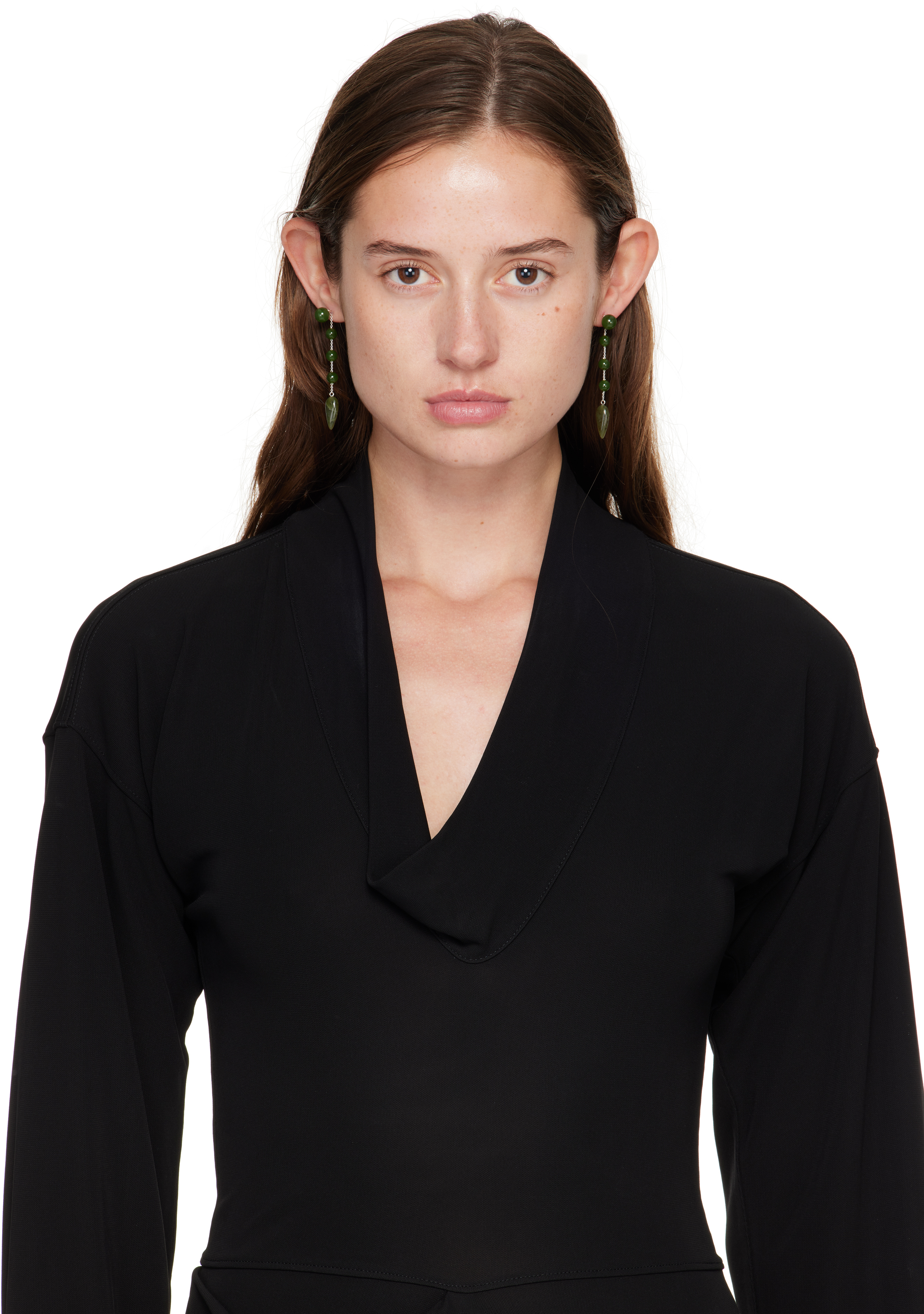 Sophie Buhai Small Phoenician Earrings In Green