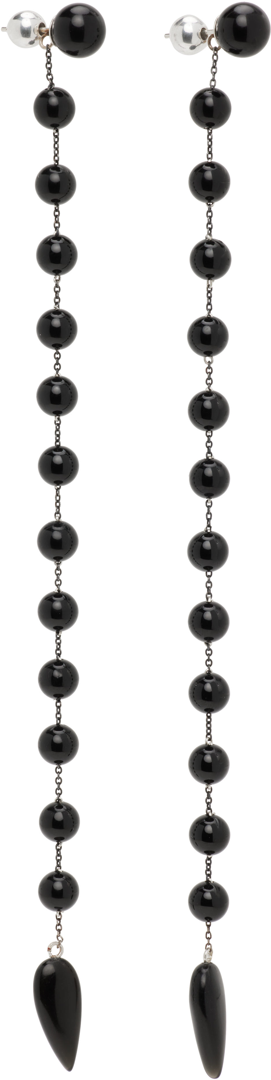 Sophie Buhai Long Phoenician Onyx Earrings In Black