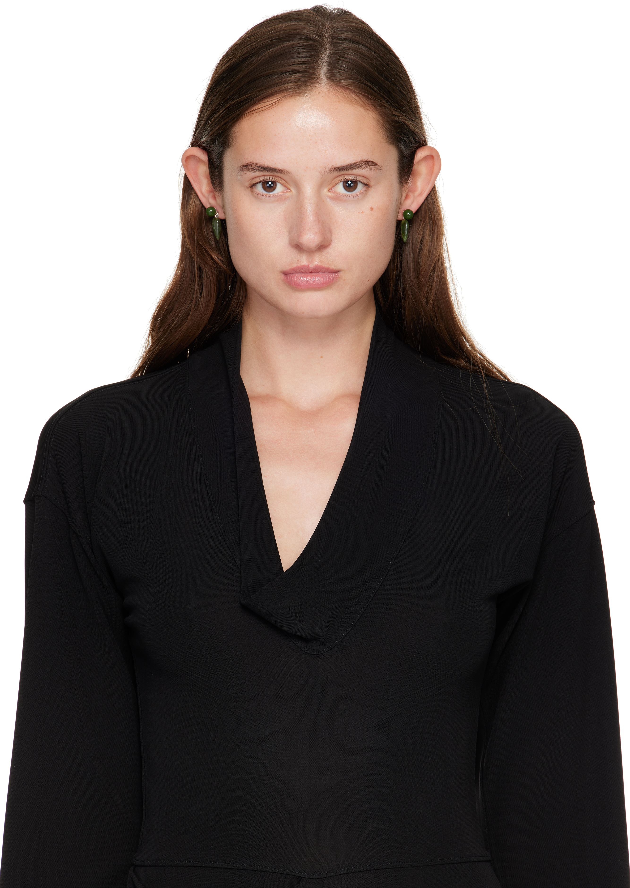 Sophie Buhai Tiny Phoenician Earrings In Brown