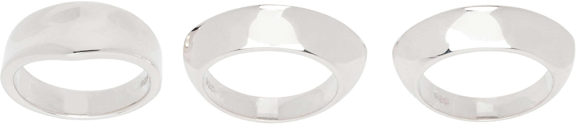 Sophie Buhai Disc & Dimple Ring Set In Silver
