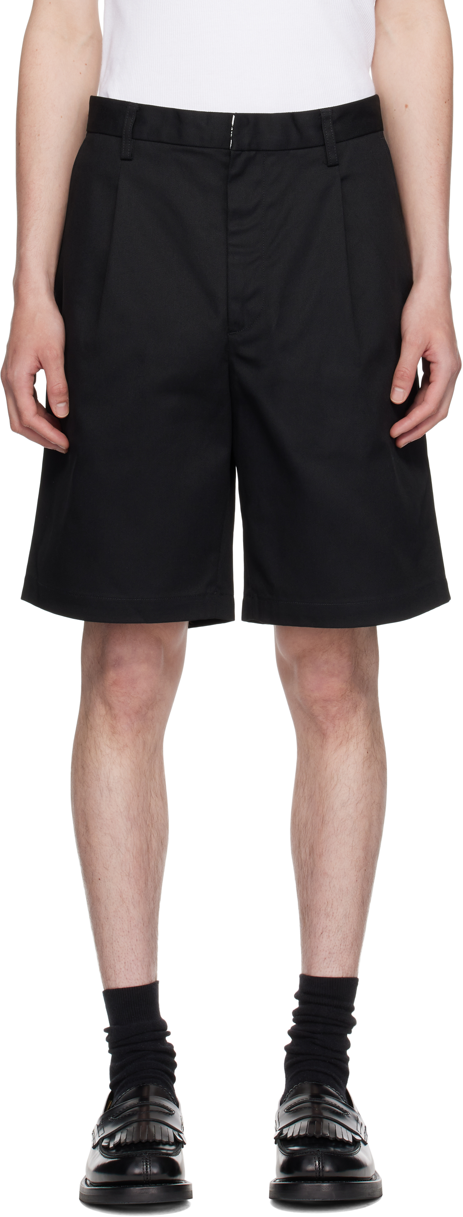 Black Dickies Edition Pleated Shorts by WACKO MARIA on Sale
