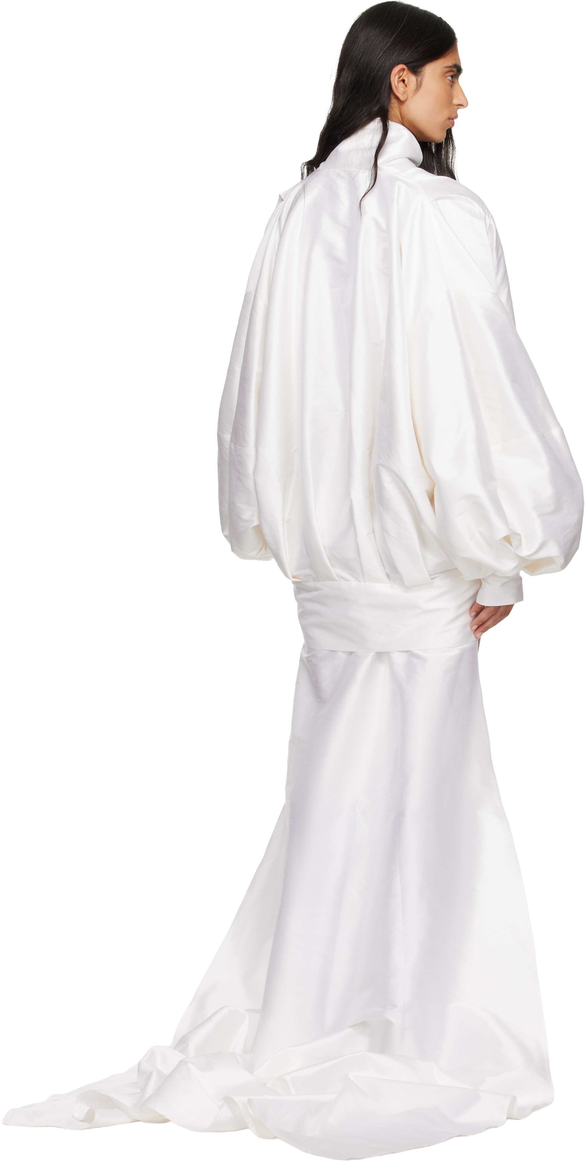 Fidan Novruzova Off-white Oda Bridal Minidress In White