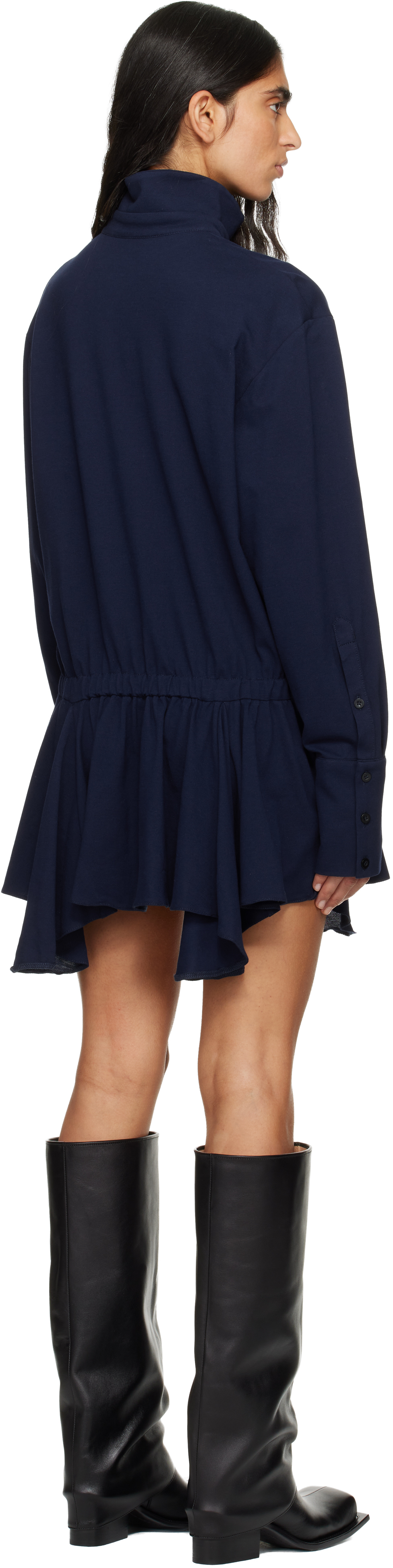 Fidan Novruzova Navy Leni Polo Minidress In Blue