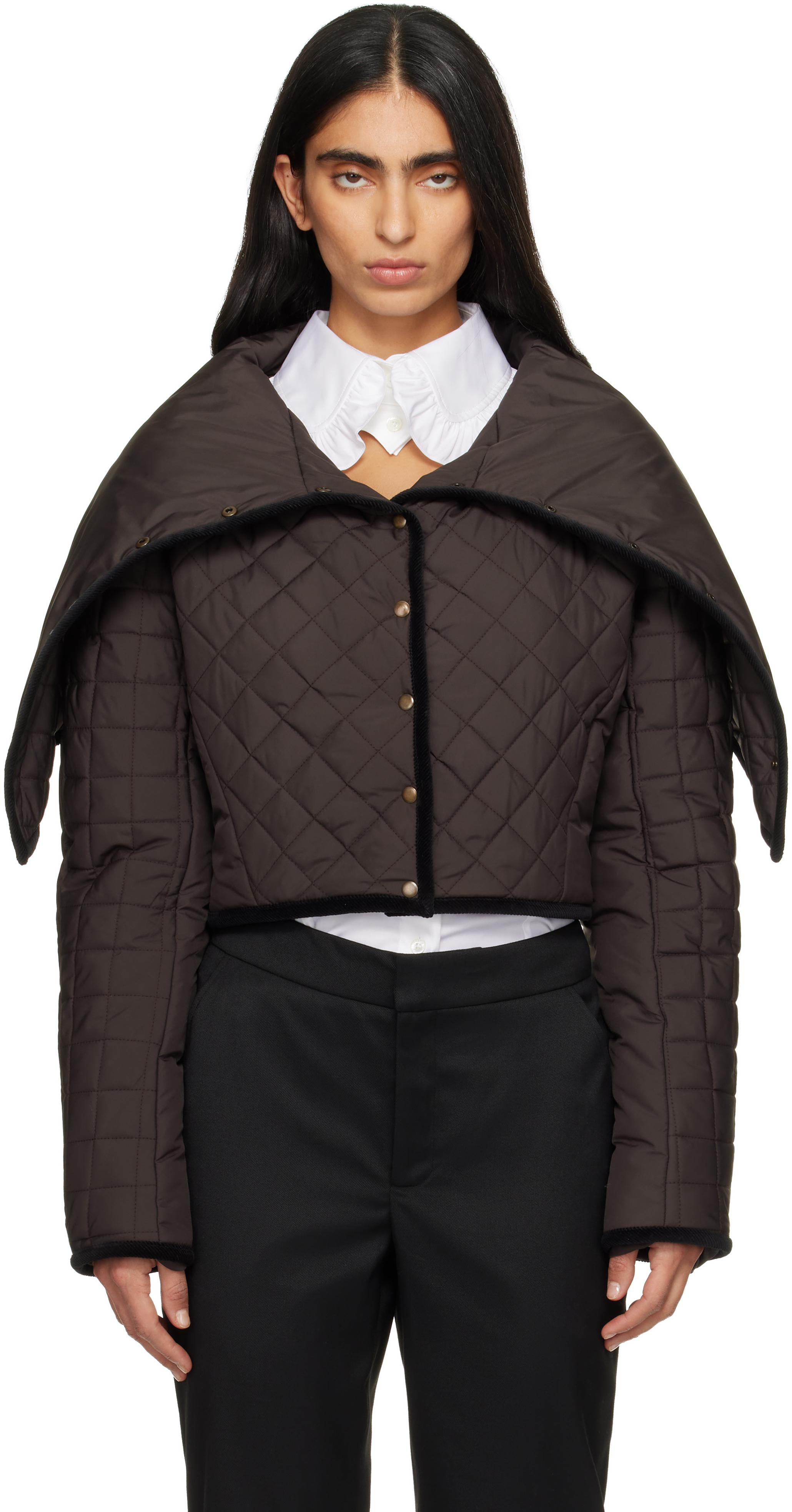Fidan Novruzova Brown Chad Quilted Puffer Jacket In Brown