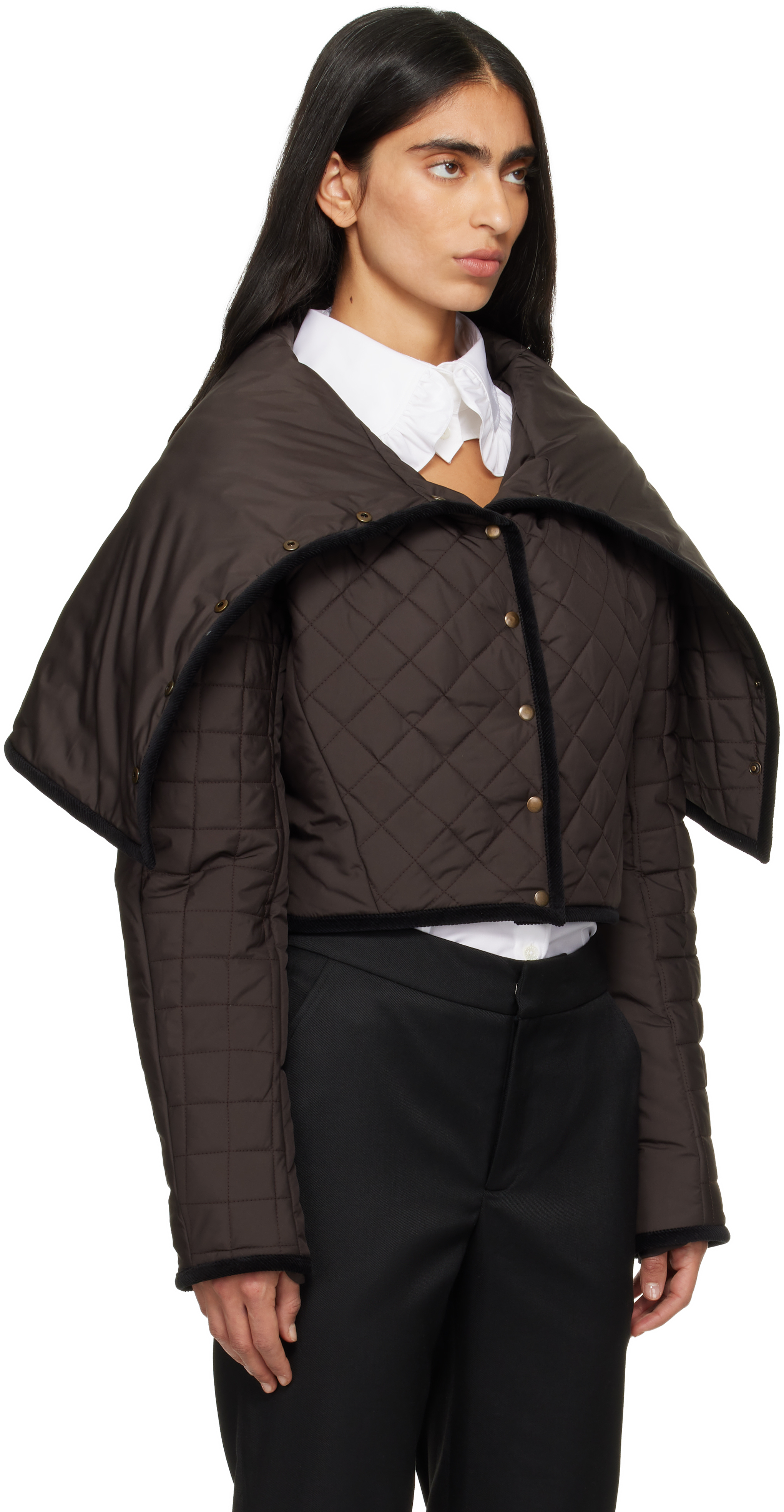 Fidan Novruzova Brown Chad Quilted Puffer Jacket In Brown