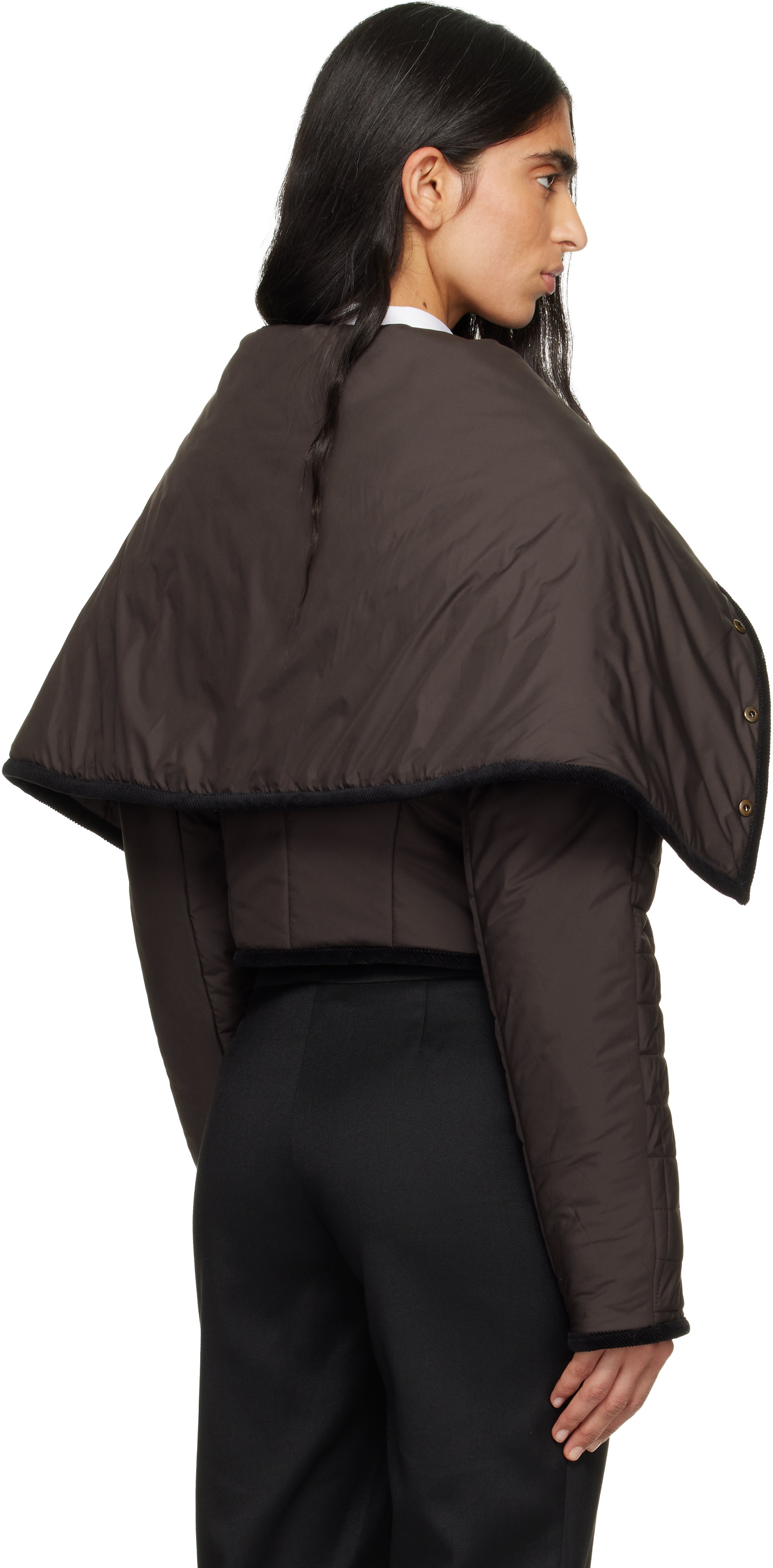 Fidan Novruzova Brown Chad Quilted Puffer Jacket In Brown