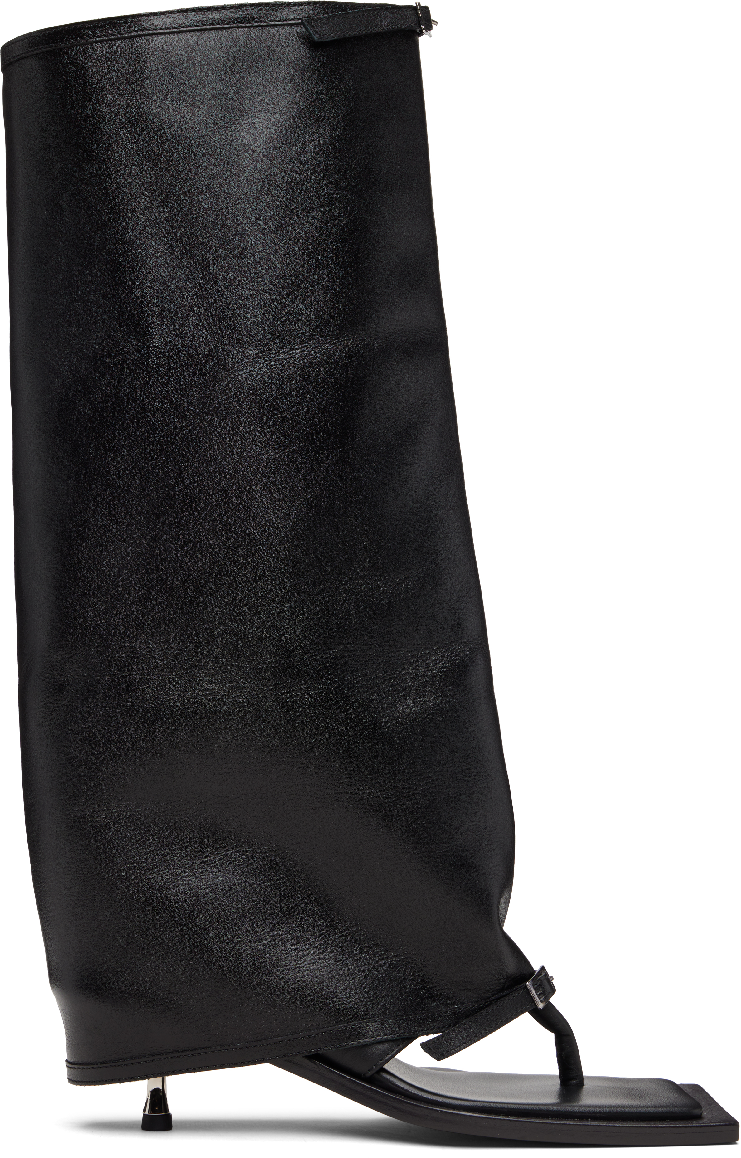 Fidan Novruzova Brown Kaia Stiletto Tall Heeled Sandals In Black