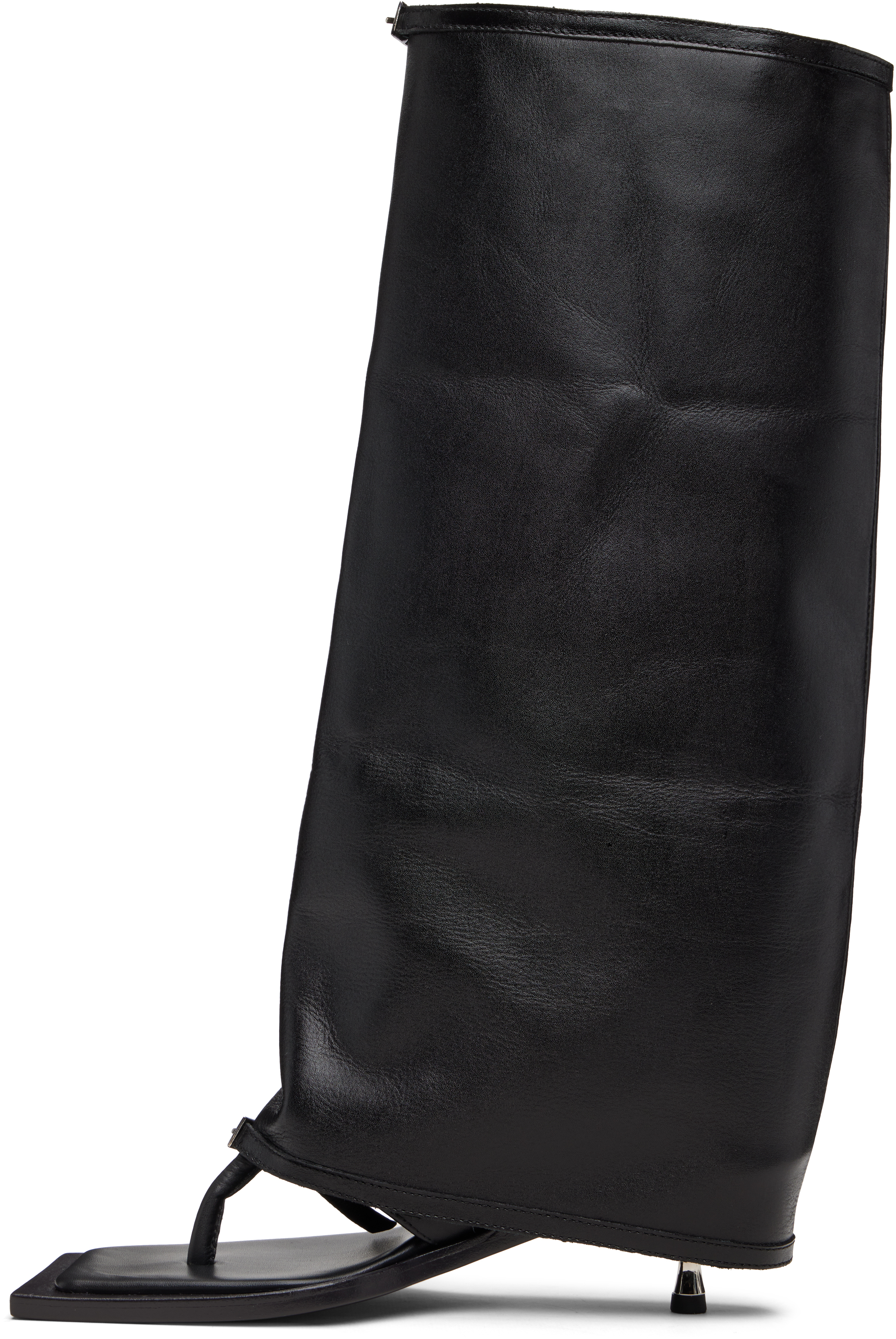 Fidan Novruzova Brown Kaia Stiletto Tall Heeled Sandals In Black