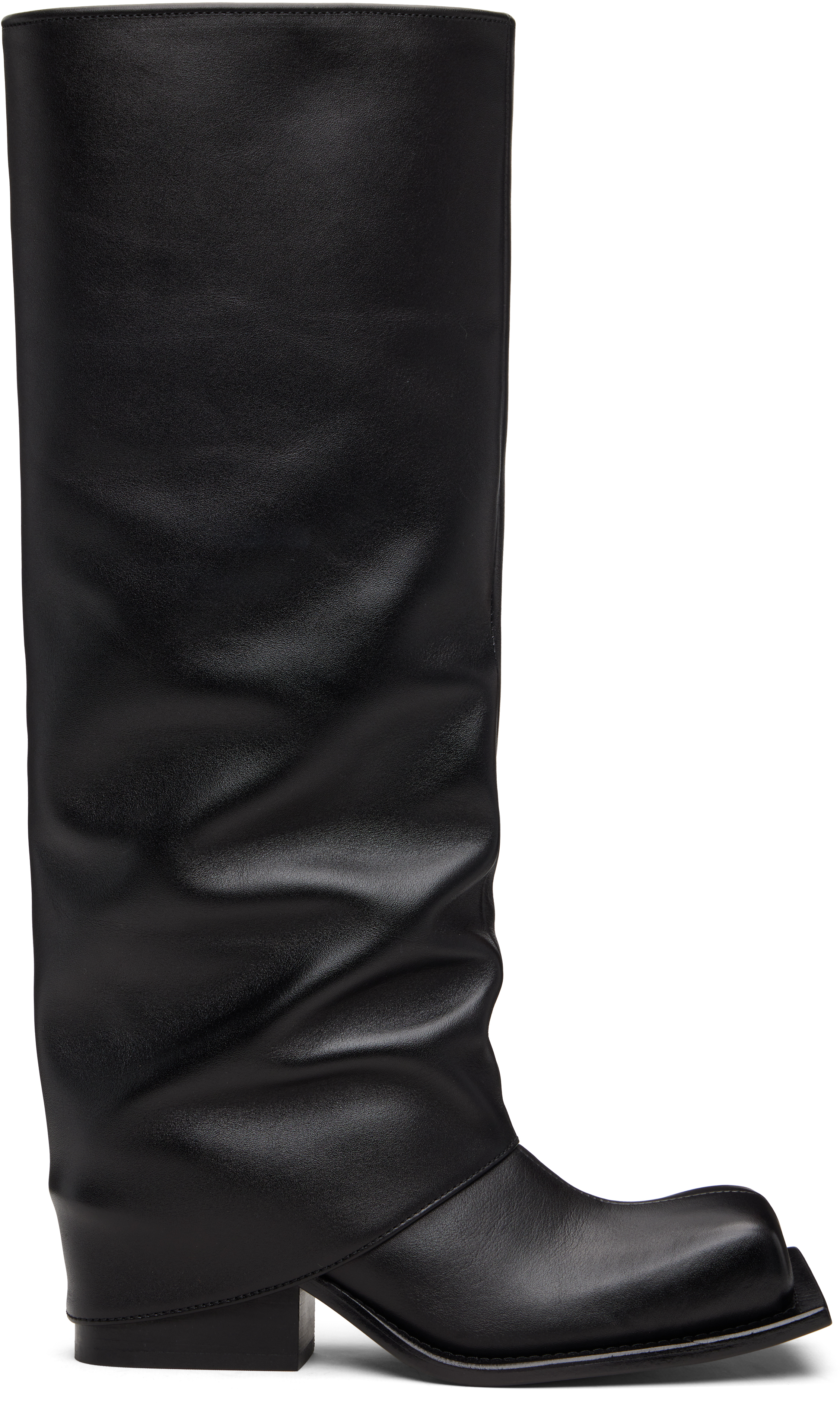 Fidan Novruzova Black Havva Chunky Heel Trouser Boots In Black