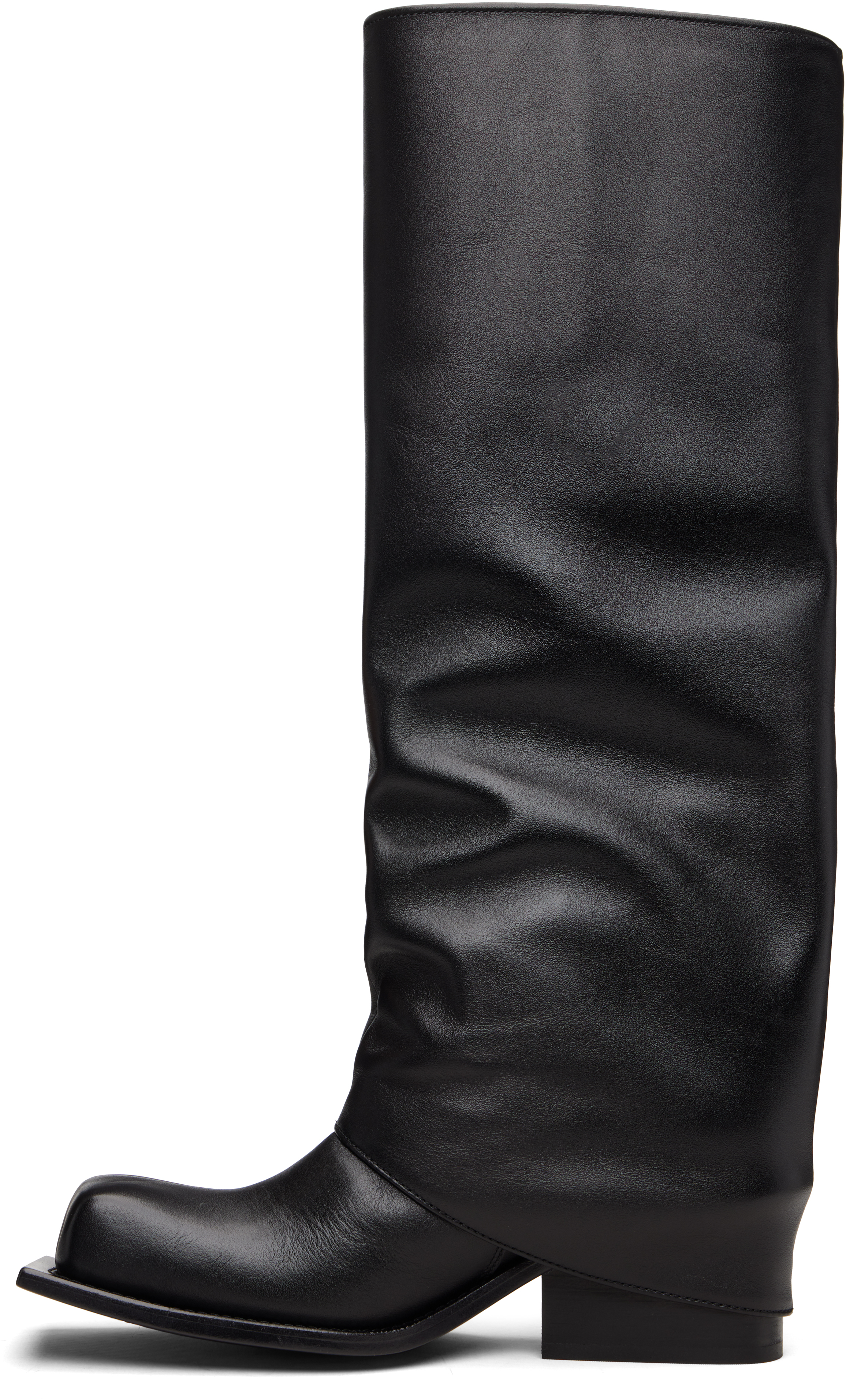 Fidan Novruzova Black Havva Chunky Heel Trouser Boots In Black