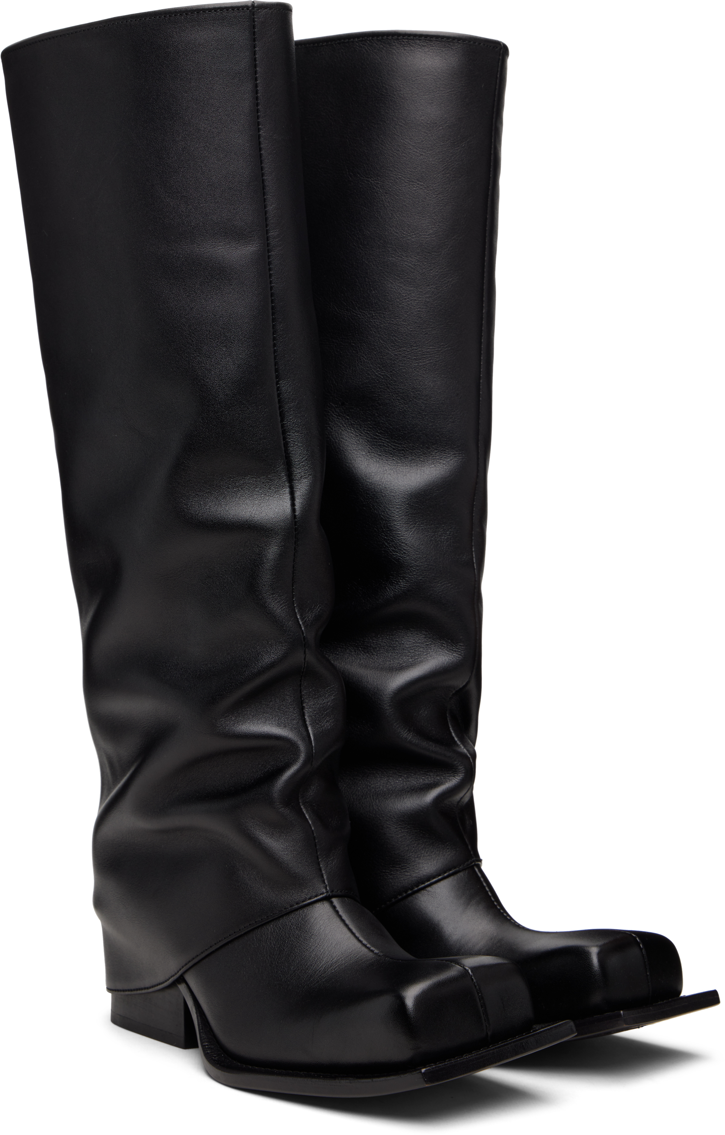 Fidan Novruzova Black Havva Chunky Heel Trouser Boots In Black