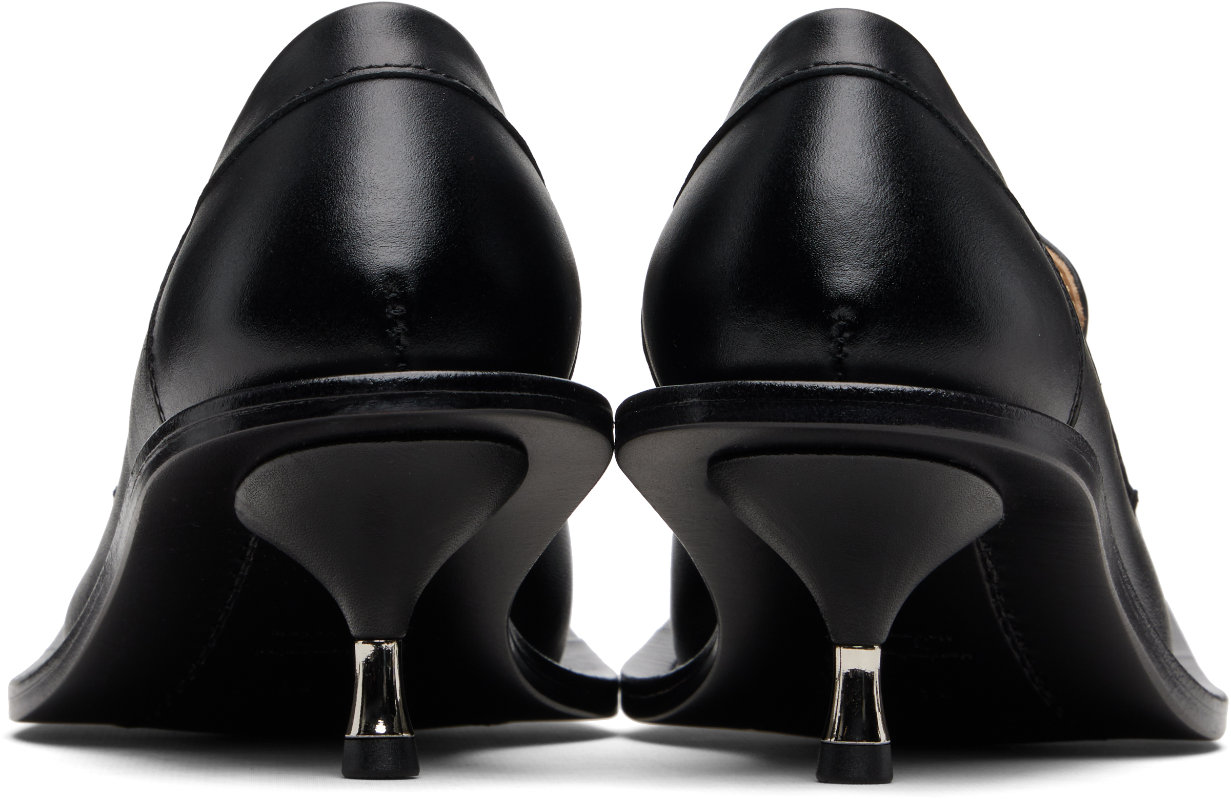 Fidan Novruzova Black Barry Kitten Loafer Heels In Black