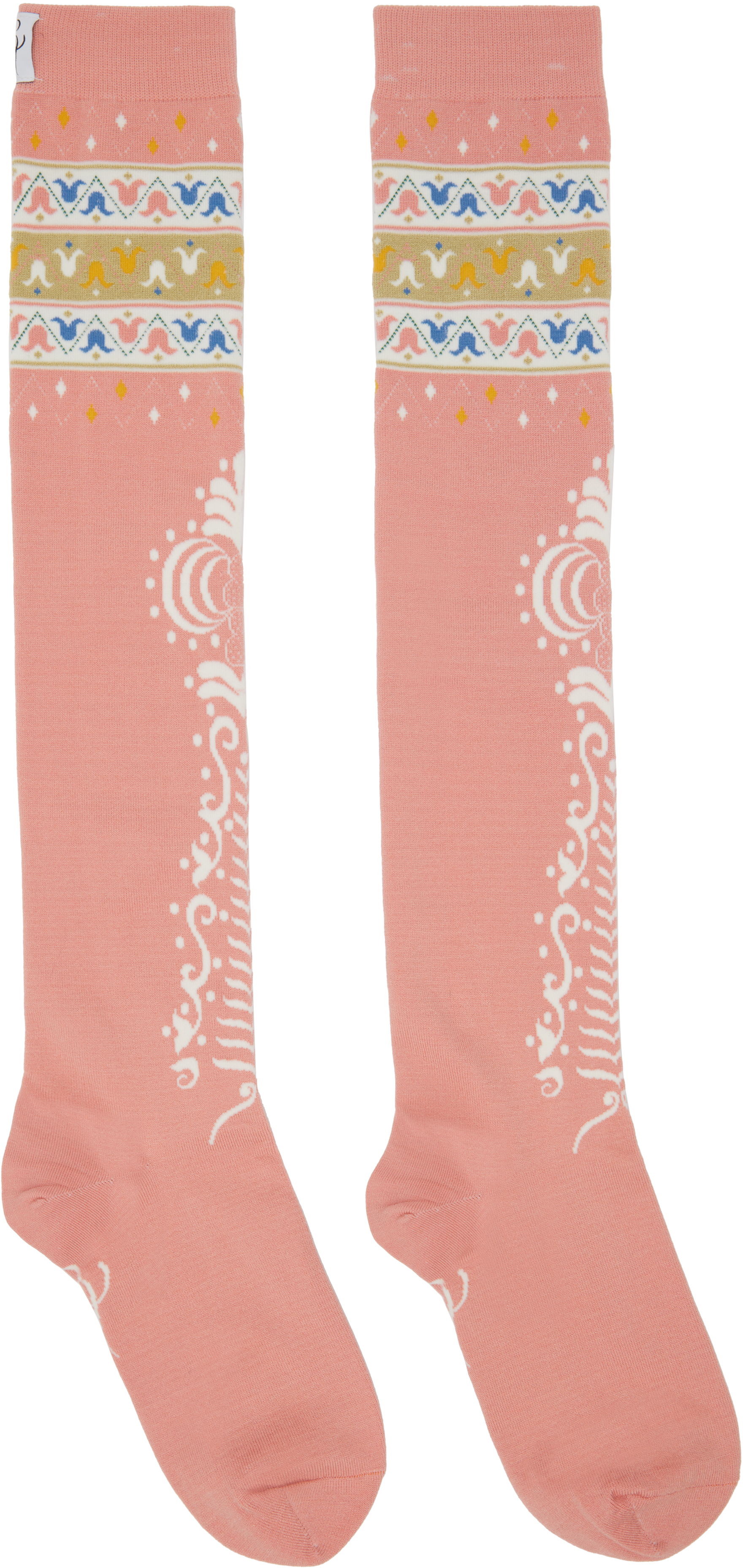 Conner Ives Pink Knee High Socks