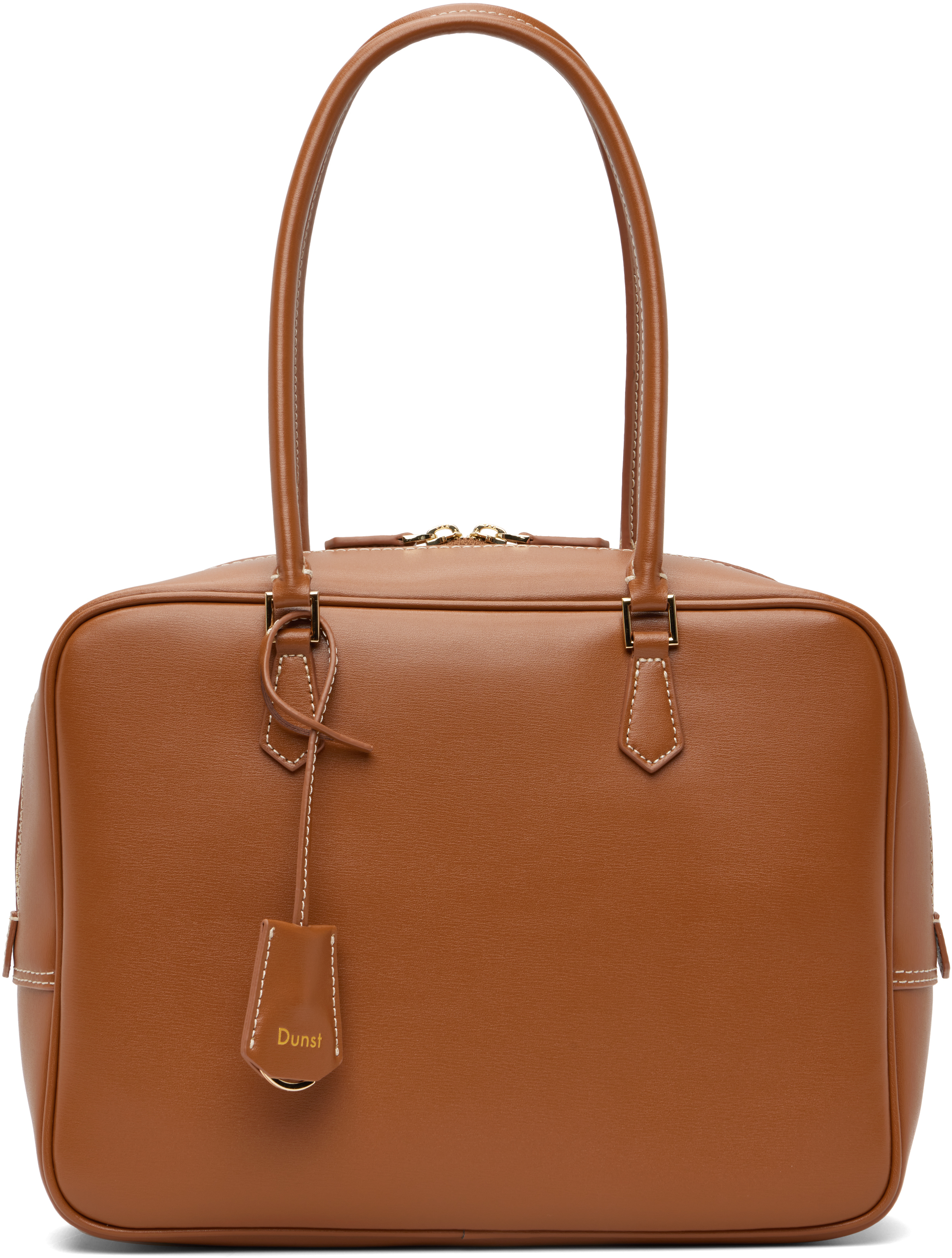 Tan Classic 28 Leather Bag by Dunst on Sale