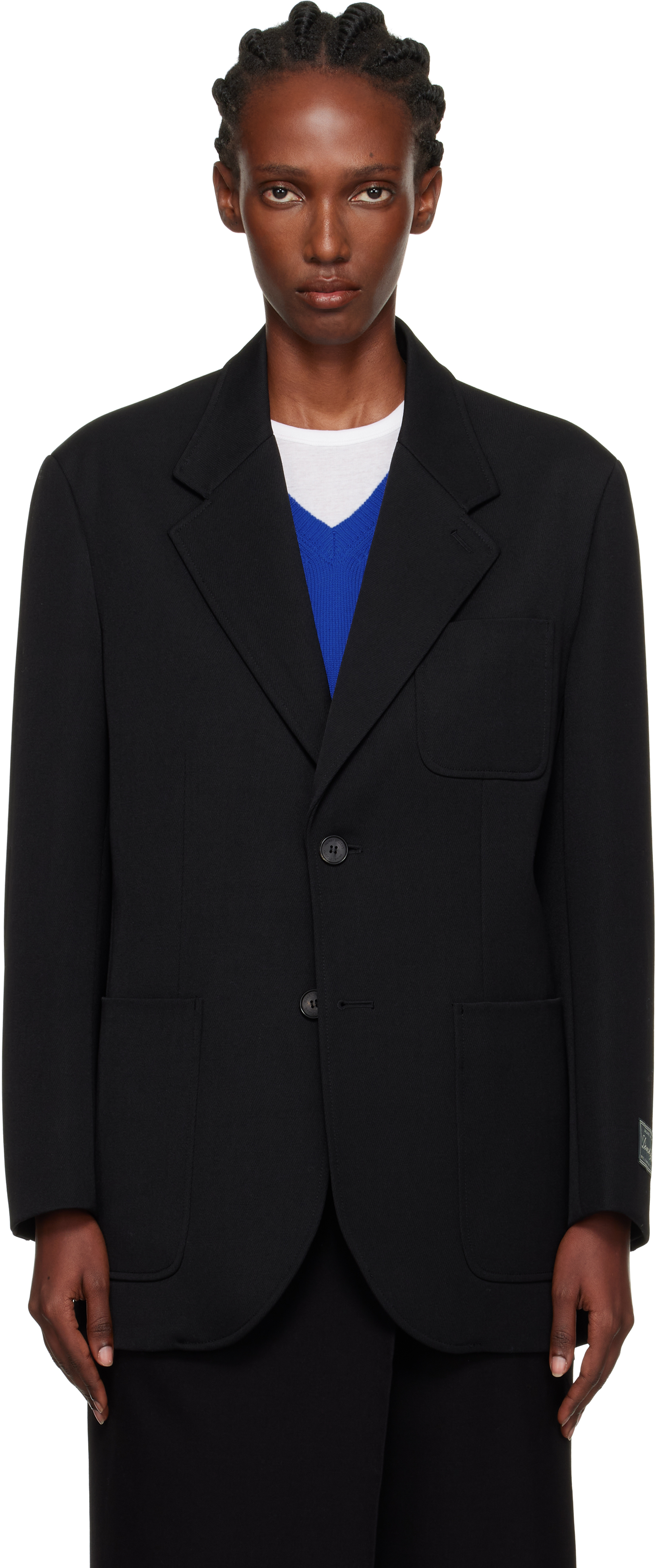Dunst Black Oversized Wool Blazer