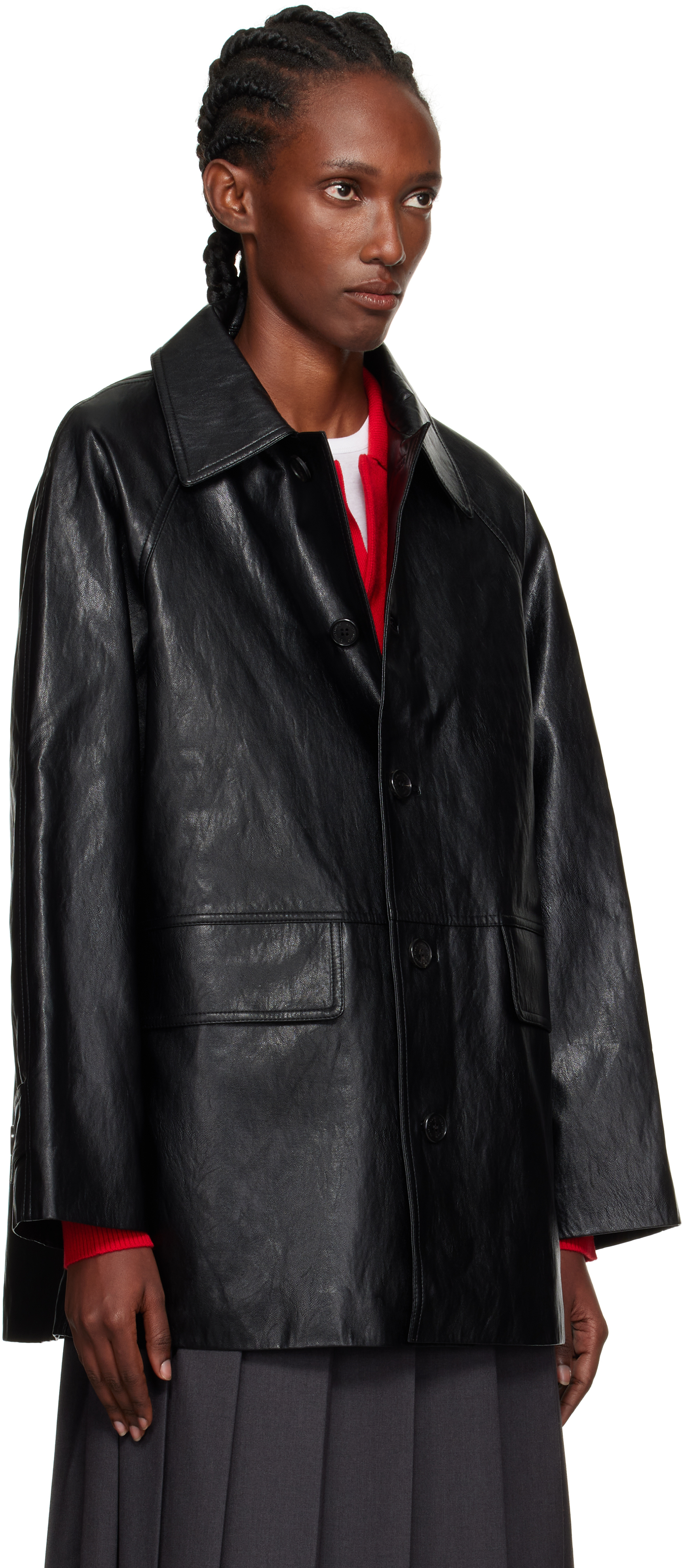 Dunst Button-down Long-sleeved Casual Jacket In Black