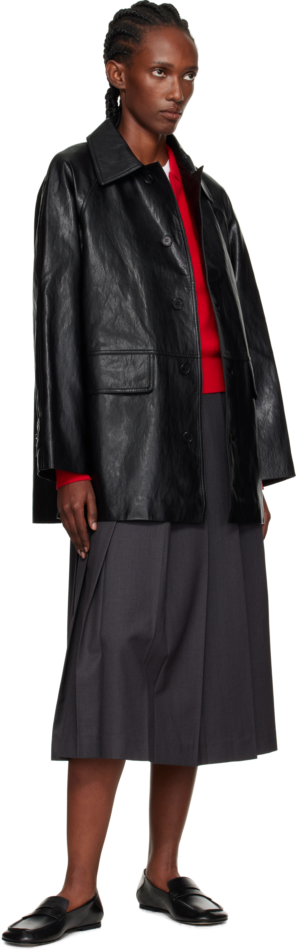 Dunst Button-down Long-sleeved Casual Jacket In Black