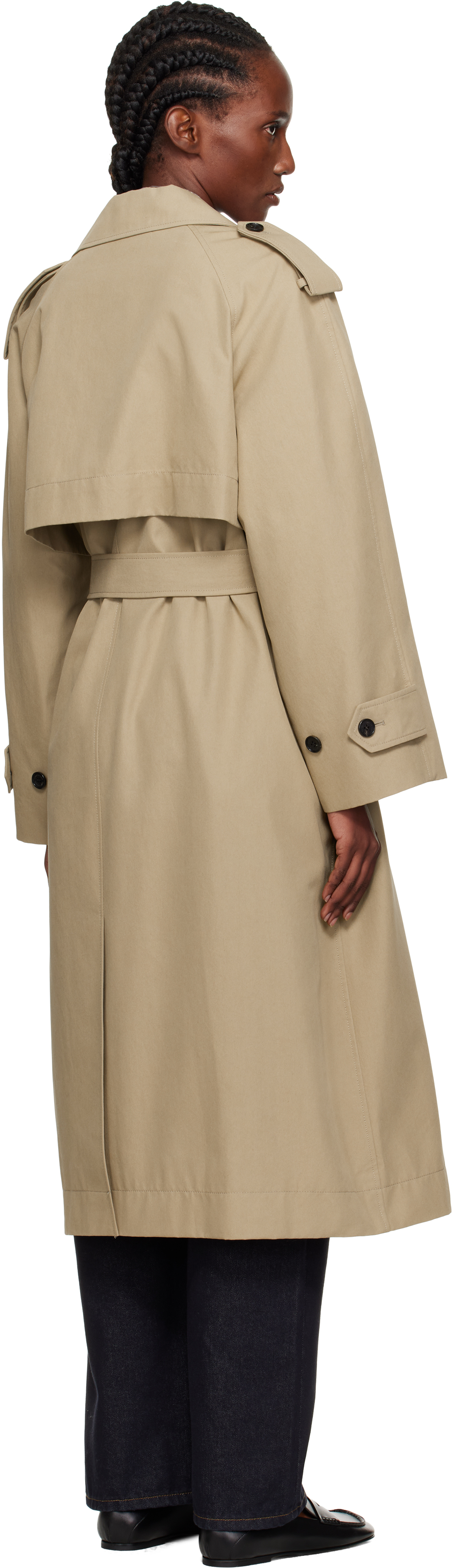 Dunst Tan Unisex Oversized Trench Coat In Neutral