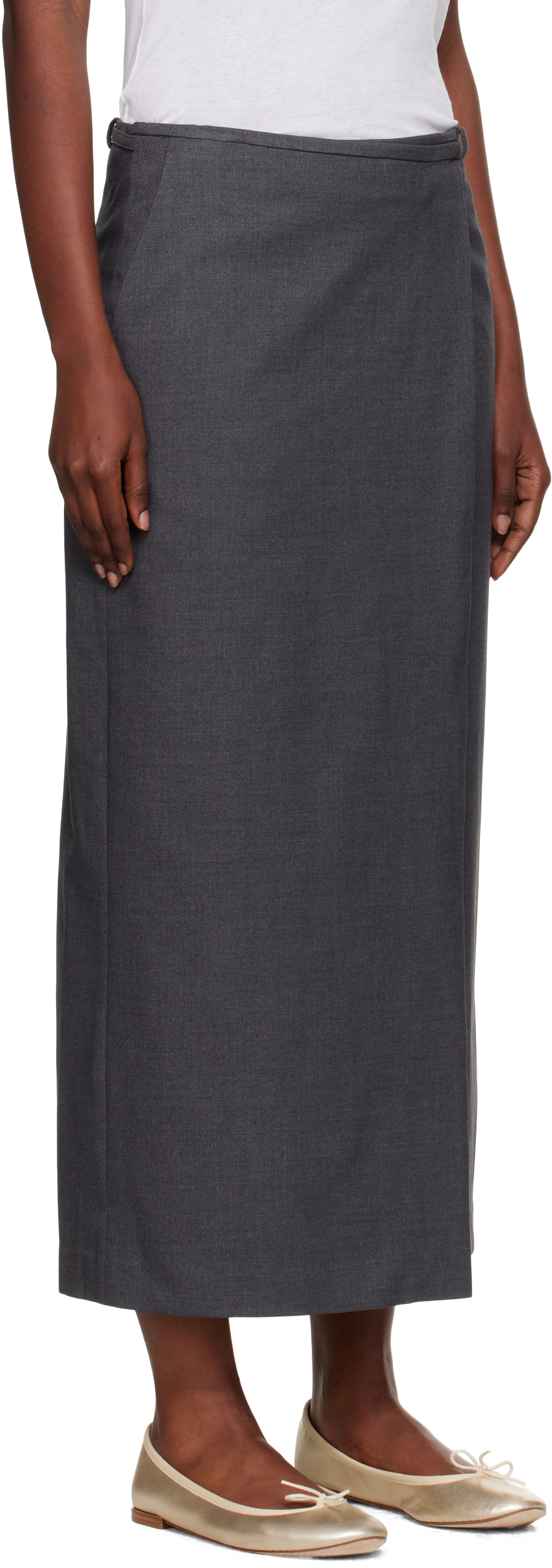 Dunst Gray Wrap Maxi Skirt In Gray