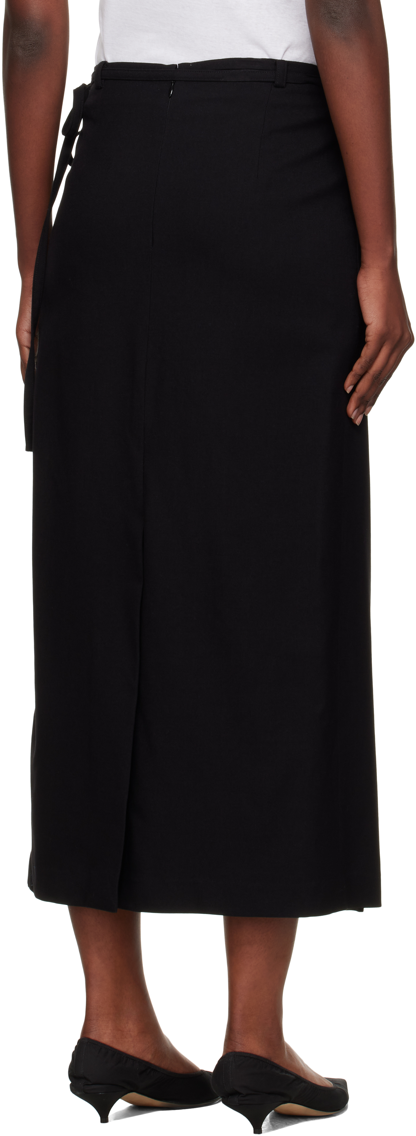 Dunst Black Wrap Maxi Skirt In Black