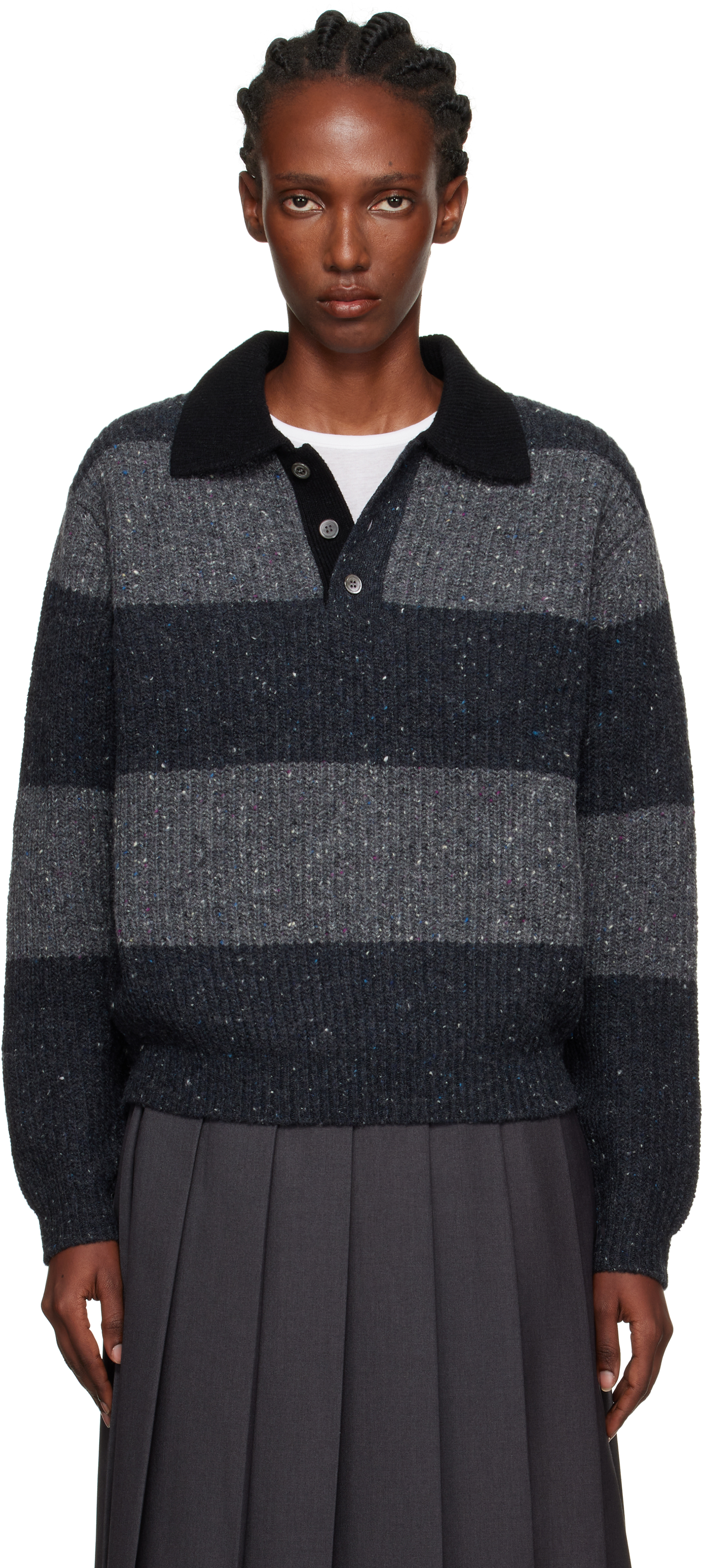 Dunst Gray Chunky Rugby Polo