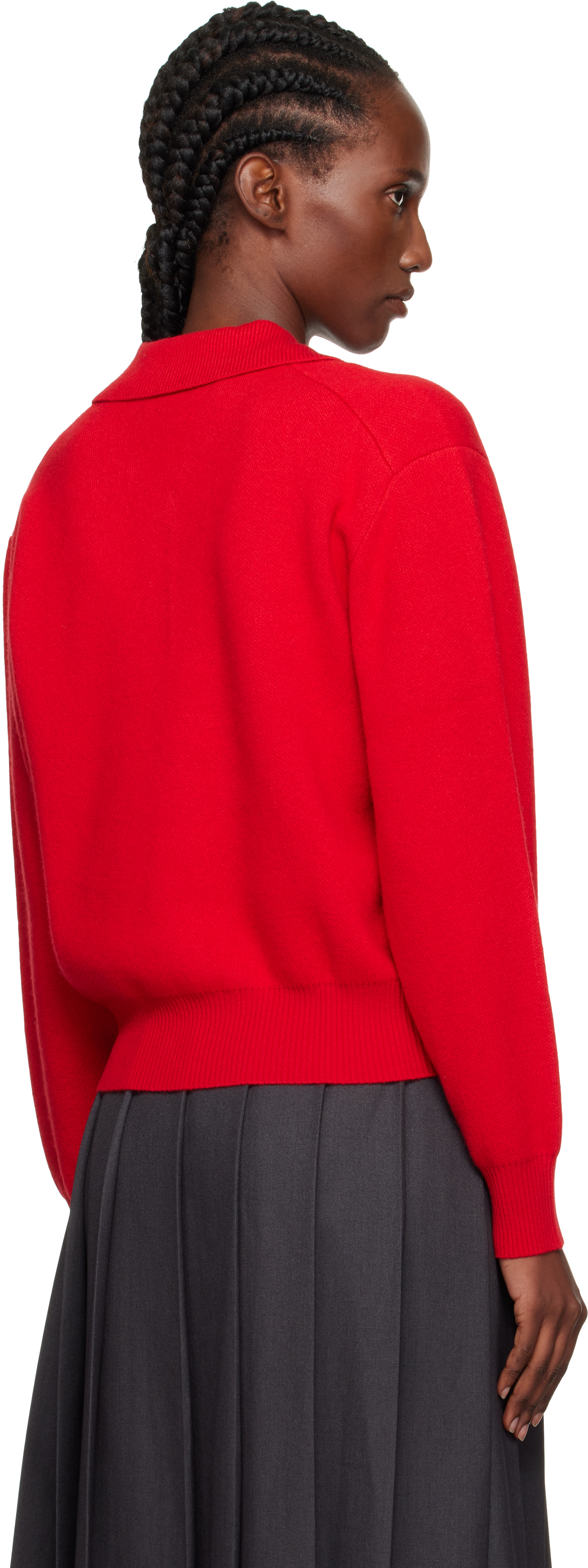 Dunst Red Collared Sweater Polo In Red