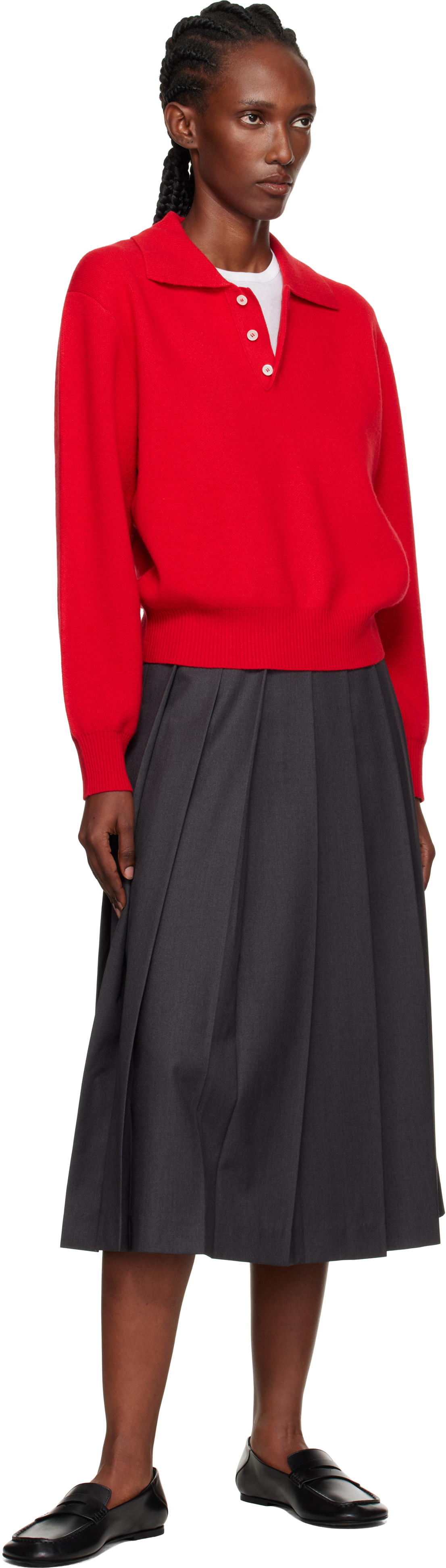 Dunst Red Collared Sweater Polo In Red
