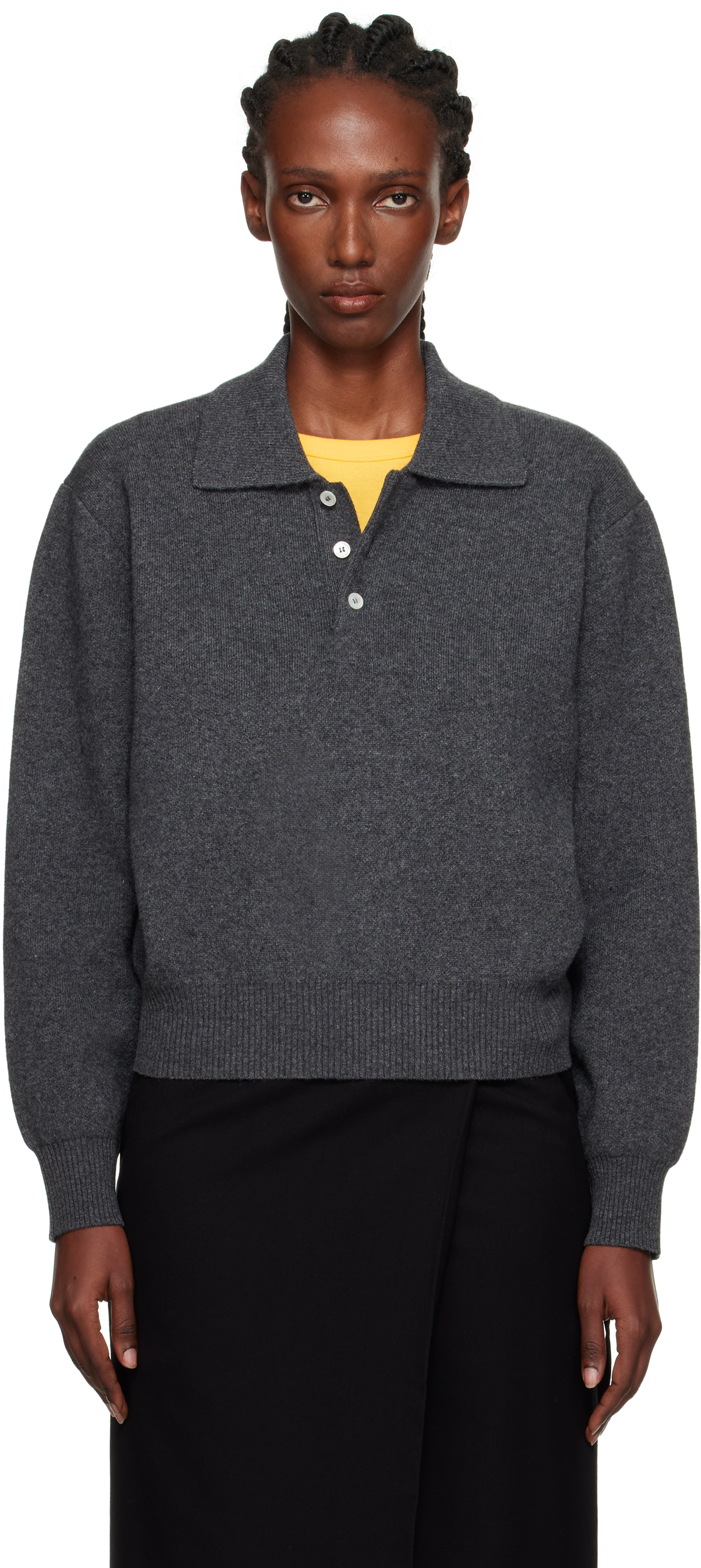 Dunst Gray Collared Sweater Polo