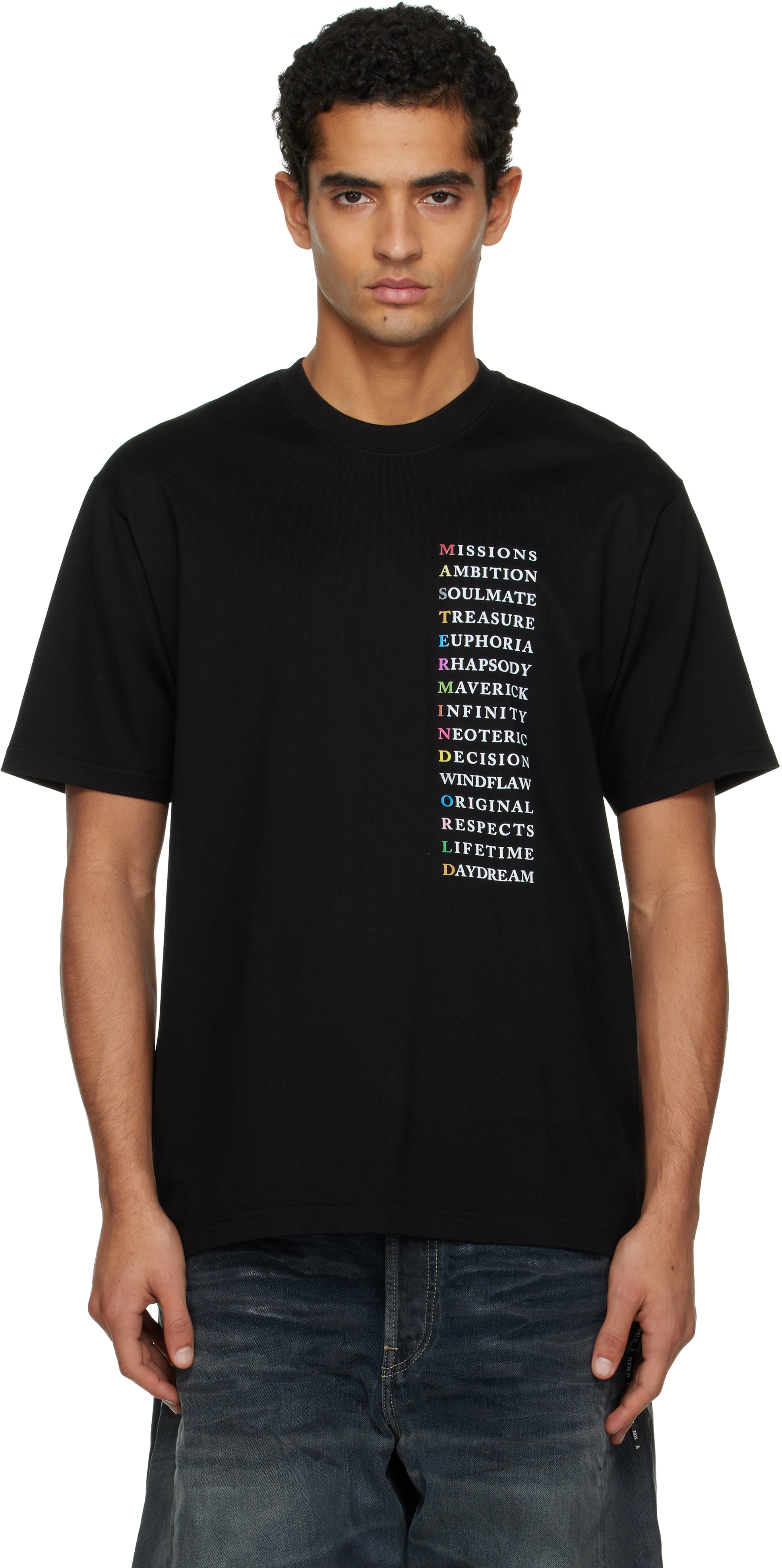 Mastermind Japan Black 'mastermind World' Collection Ss T-shirt In Black