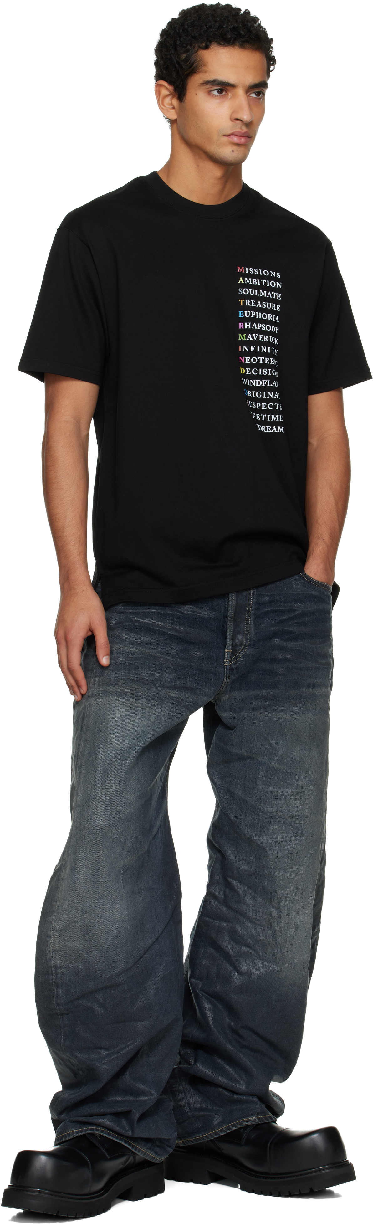 Mastermind Japan Black 'mastermind World' Collection Ss T-shirt In Black