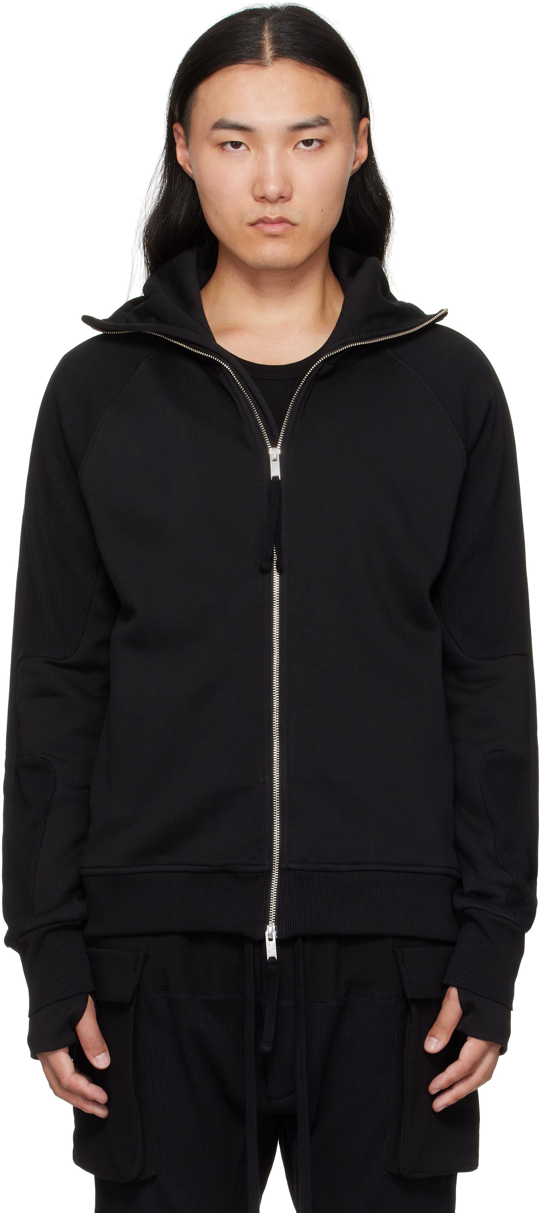 Thom Krom Hooded Casual Jacket In Black