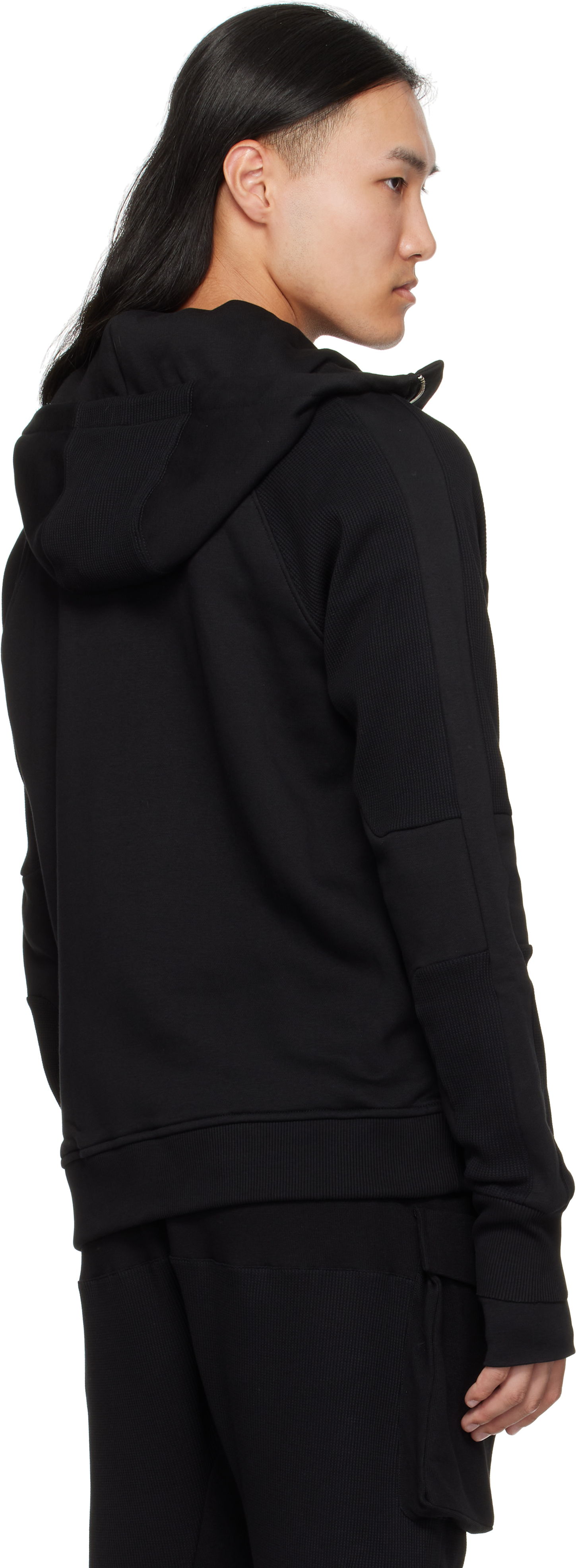 Thom Krom Hooded Casual Jacket In Black