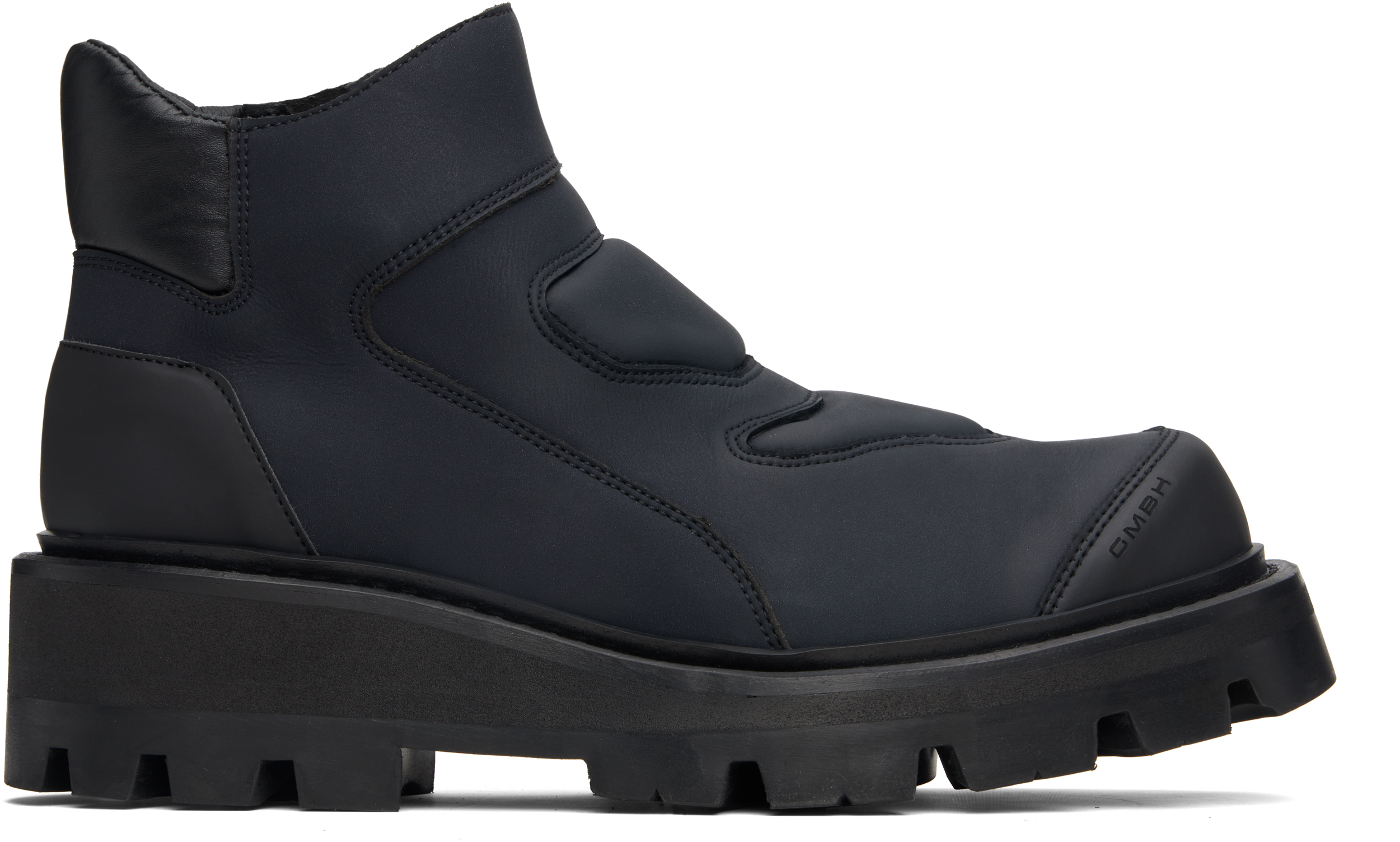 靴 Y's SMOOTH LEATHER PLATFORM ZIP UP BOOTS Y´s SMOOTH LEATHER PLATFORM ZIP UP BOOTS