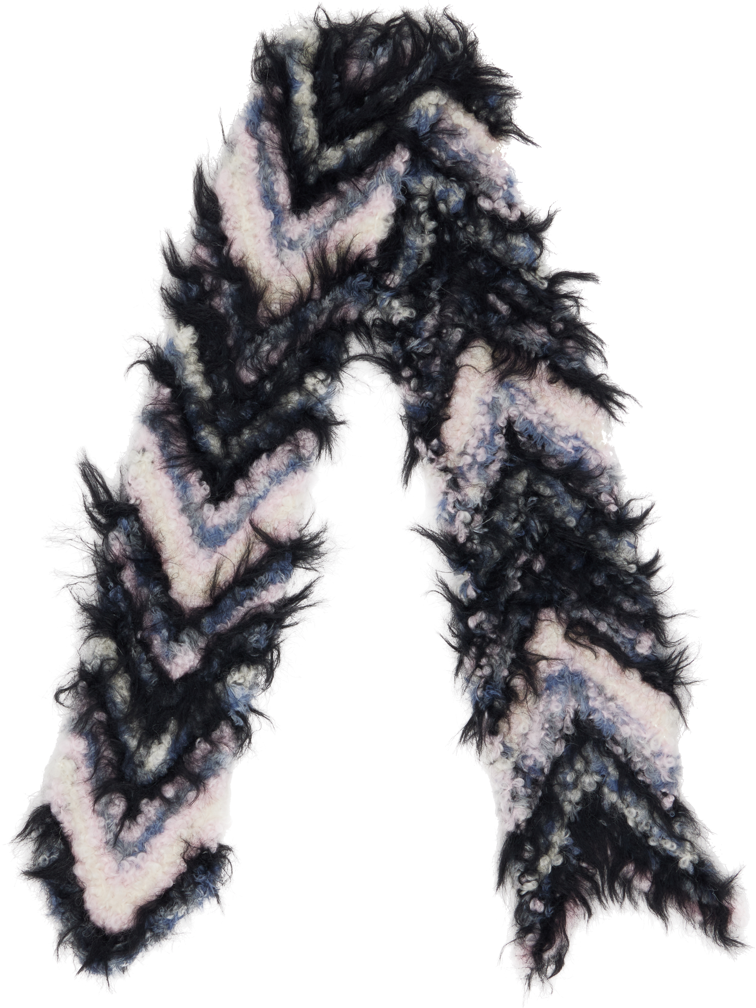 Kiko Kostadinov: マルチカラー シェブロン ニット マフラー | SSENSE 日本