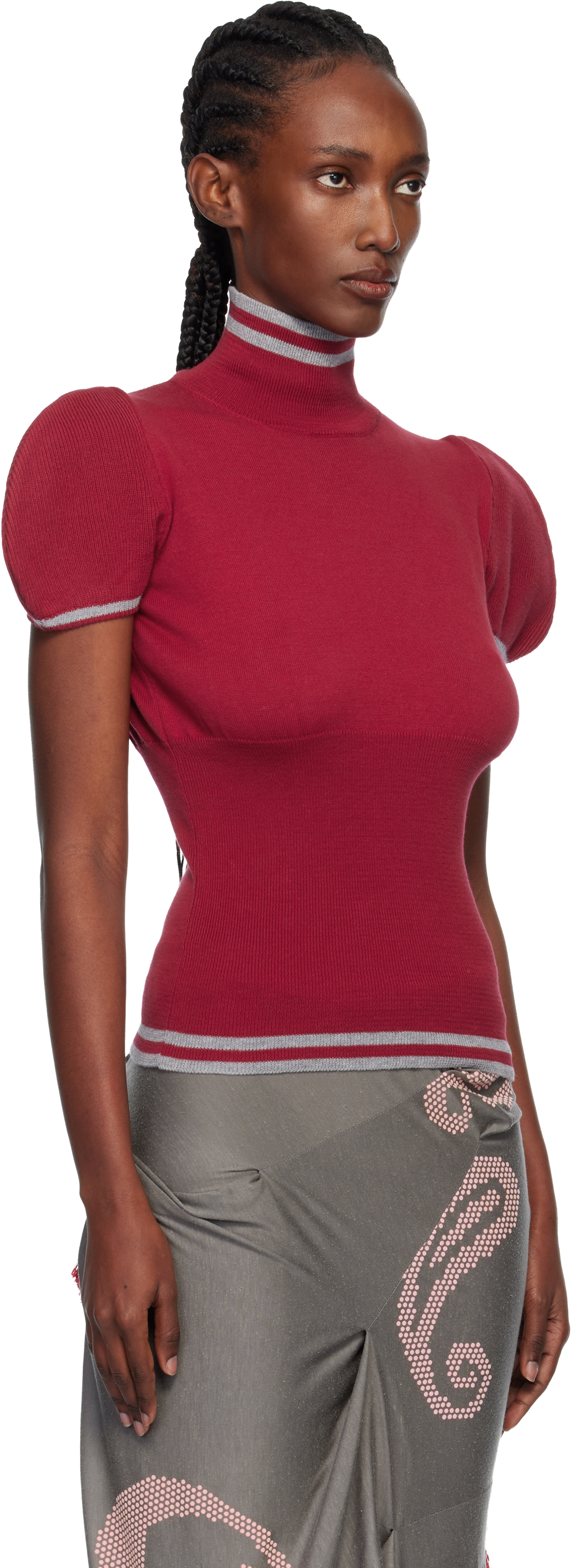 Kiko Kostadinov Red Simone Knit Turtleneck In Red