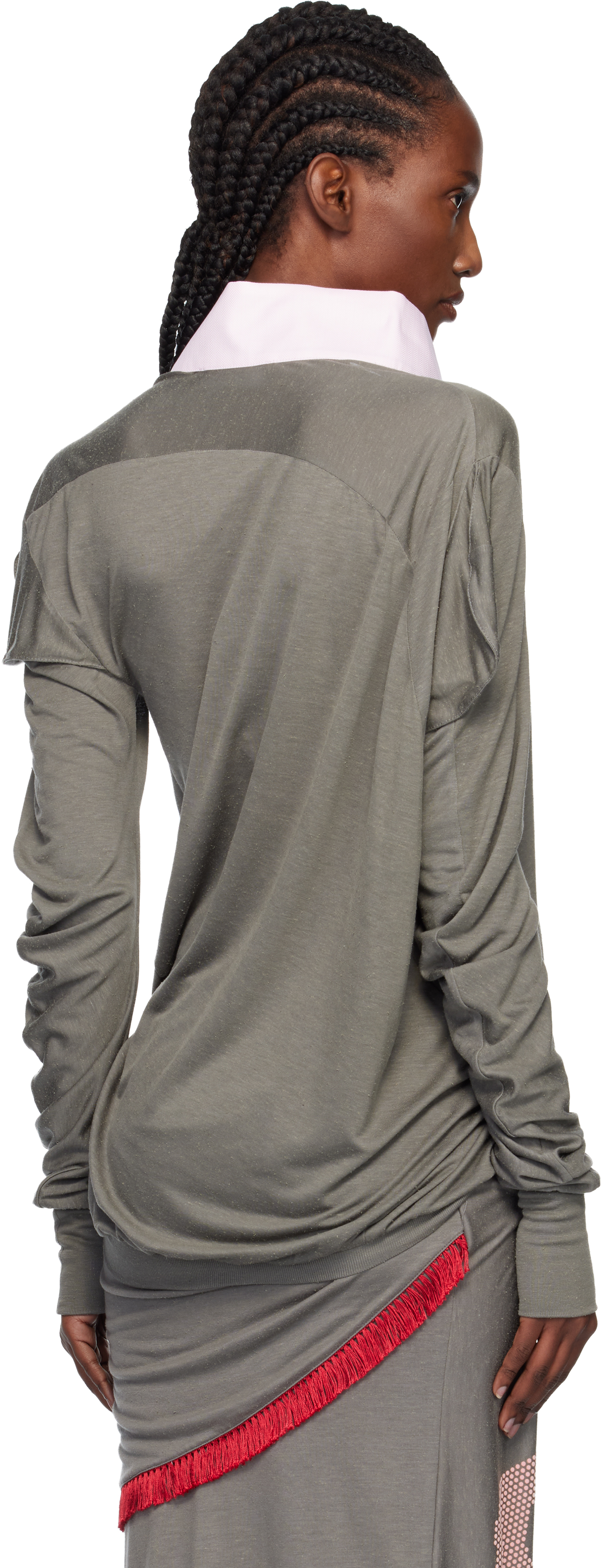 Kiko Kostadinov Gray Howe Jersey Top In Gray