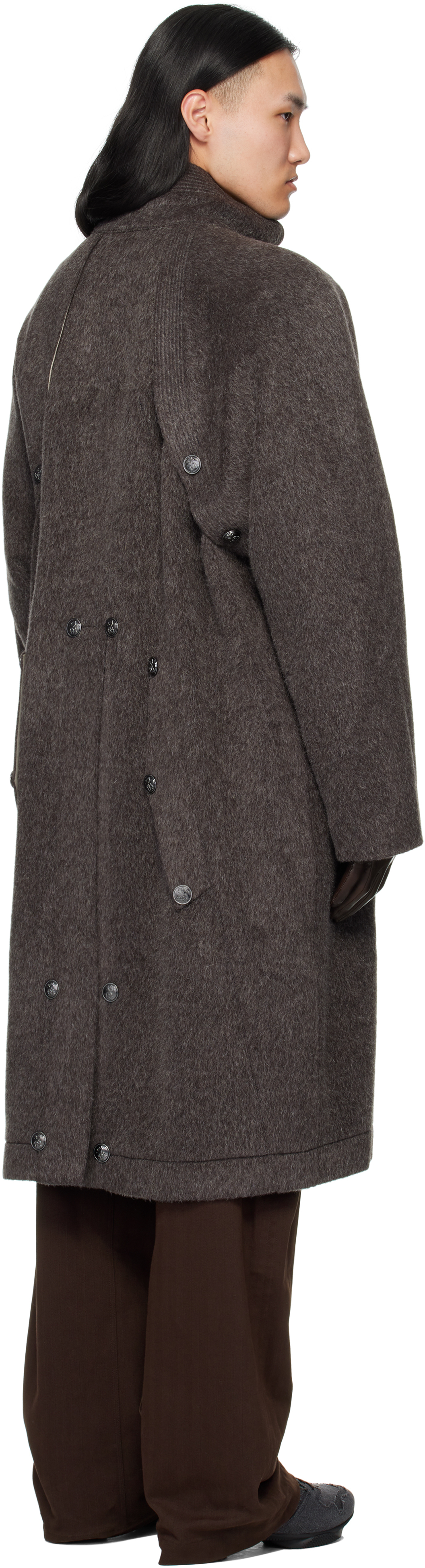 Kiko Kostadinov Gray Kormos Military Coat In Gray