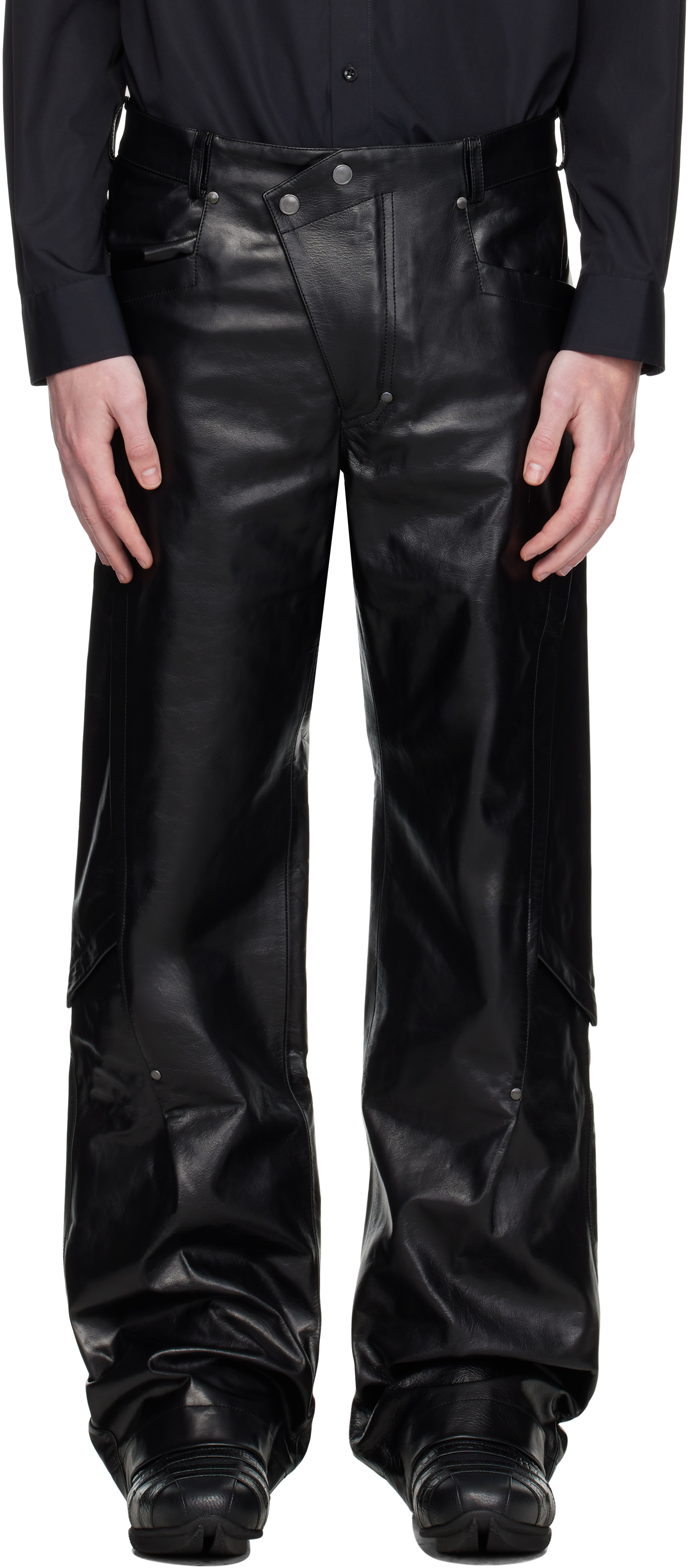 Kiko Kostadinov Belt Loop Casual Pants In Black