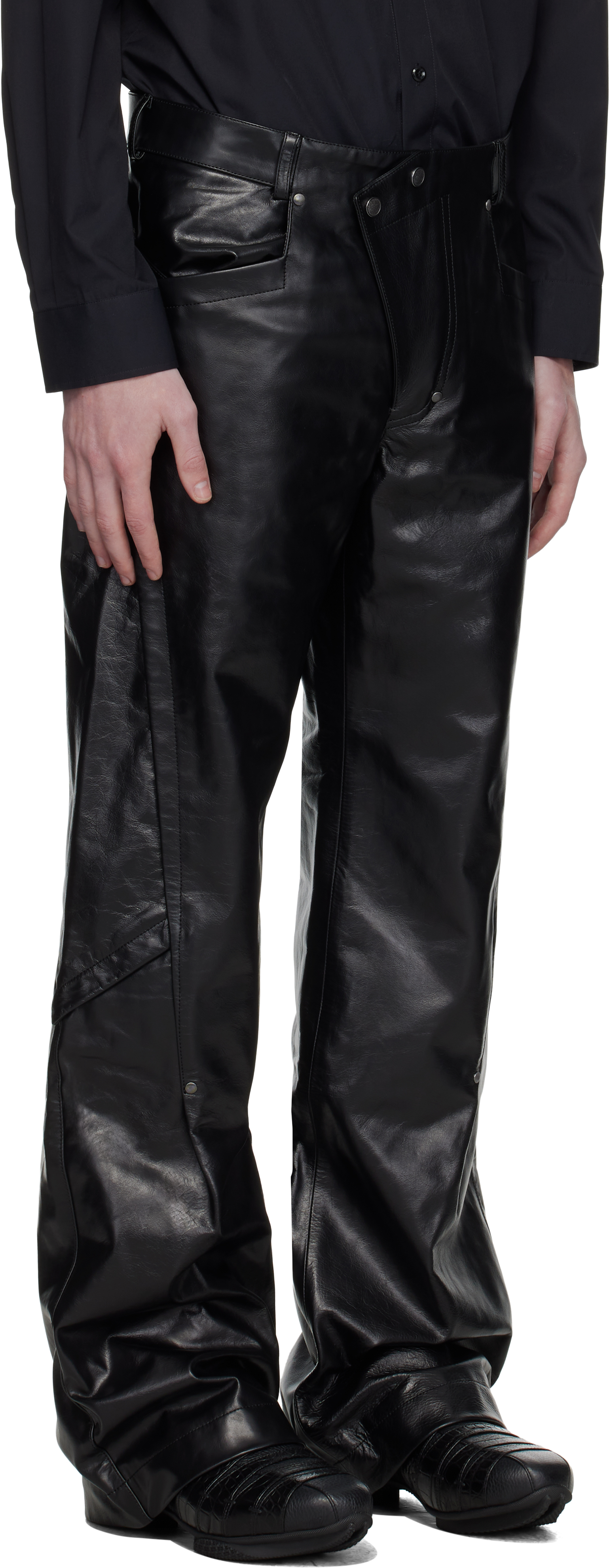 Kiko Kostadinov Belt Loop Casual Pants In Black
