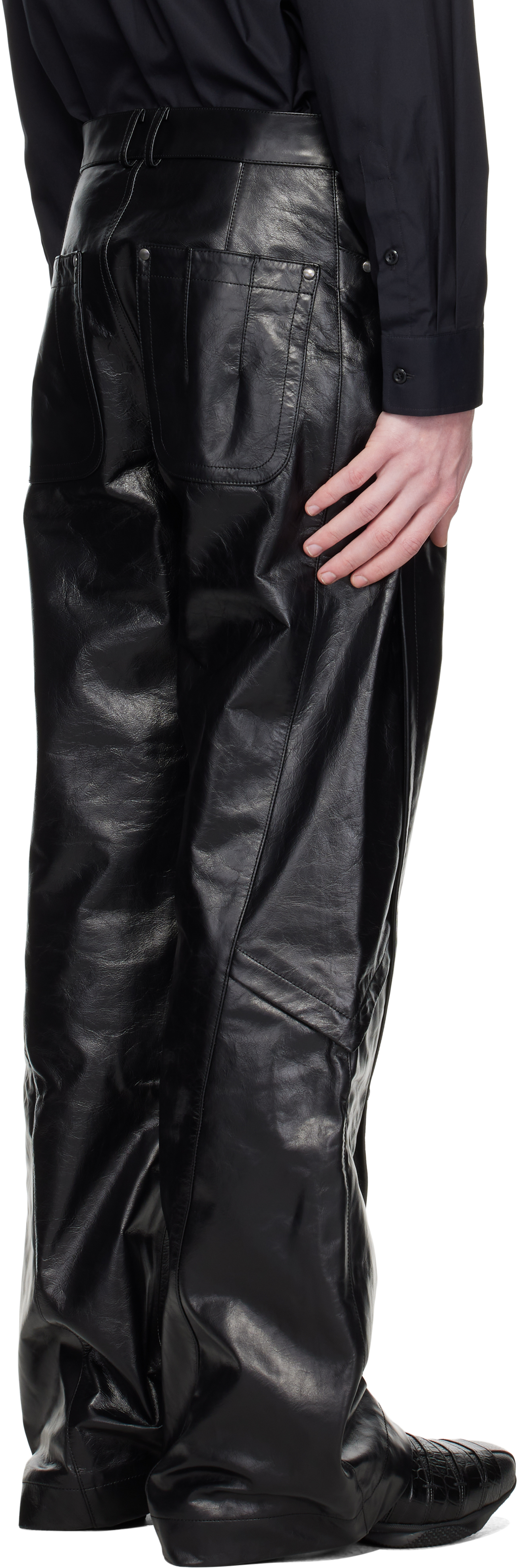 Kiko Kostadinov Belt Loop Casual Pants In Black