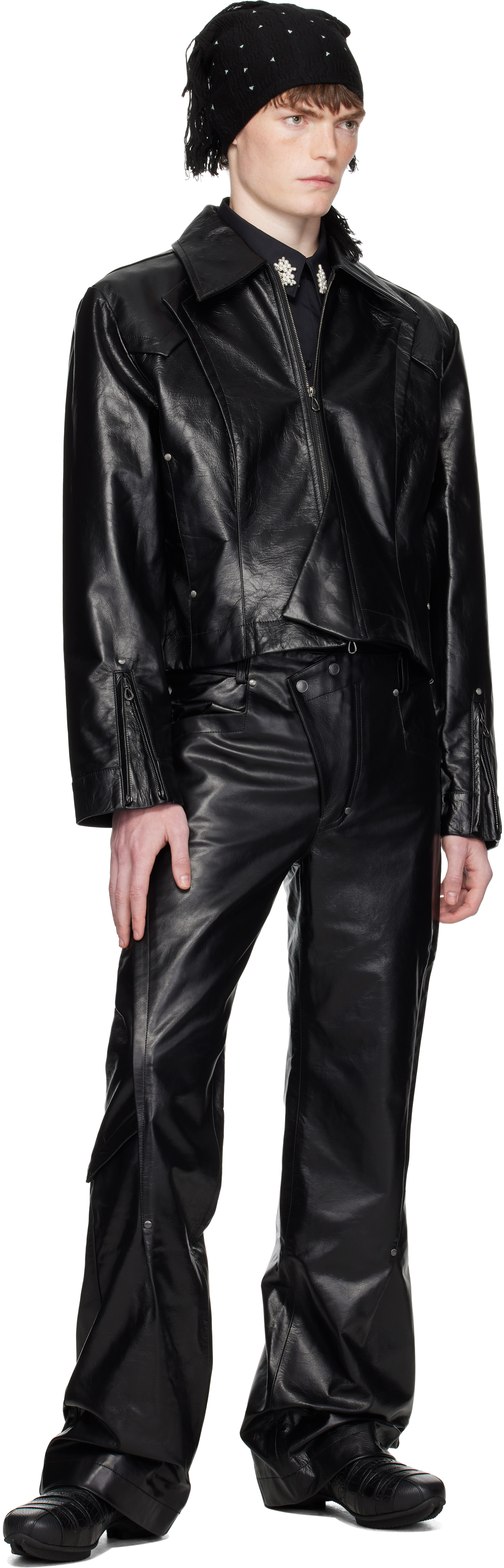 Kiko Kostadinov Belt Loop Casual Pants In Black