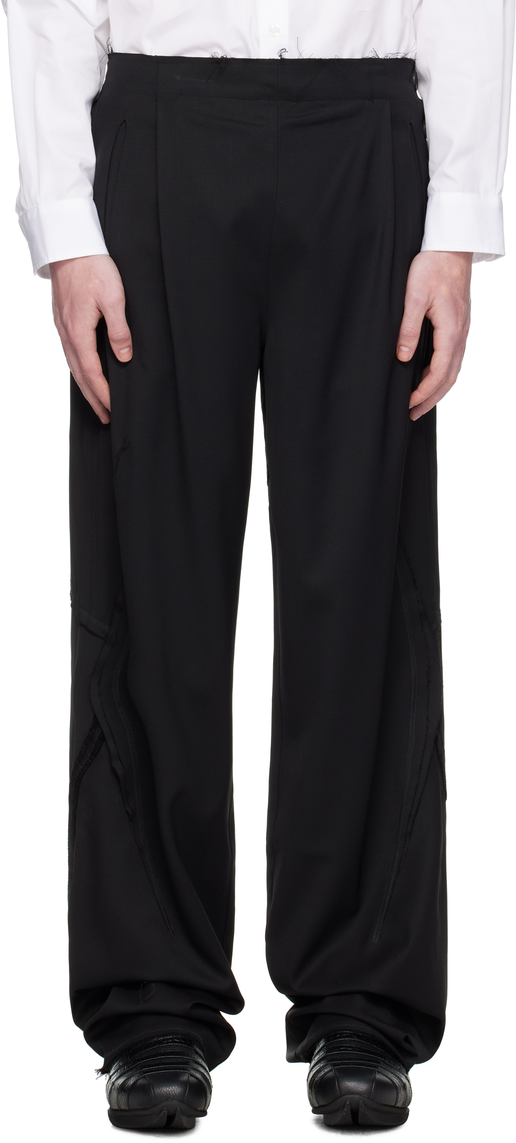 Kiko Kostadinov Black Vig K-dart Trousers In Black