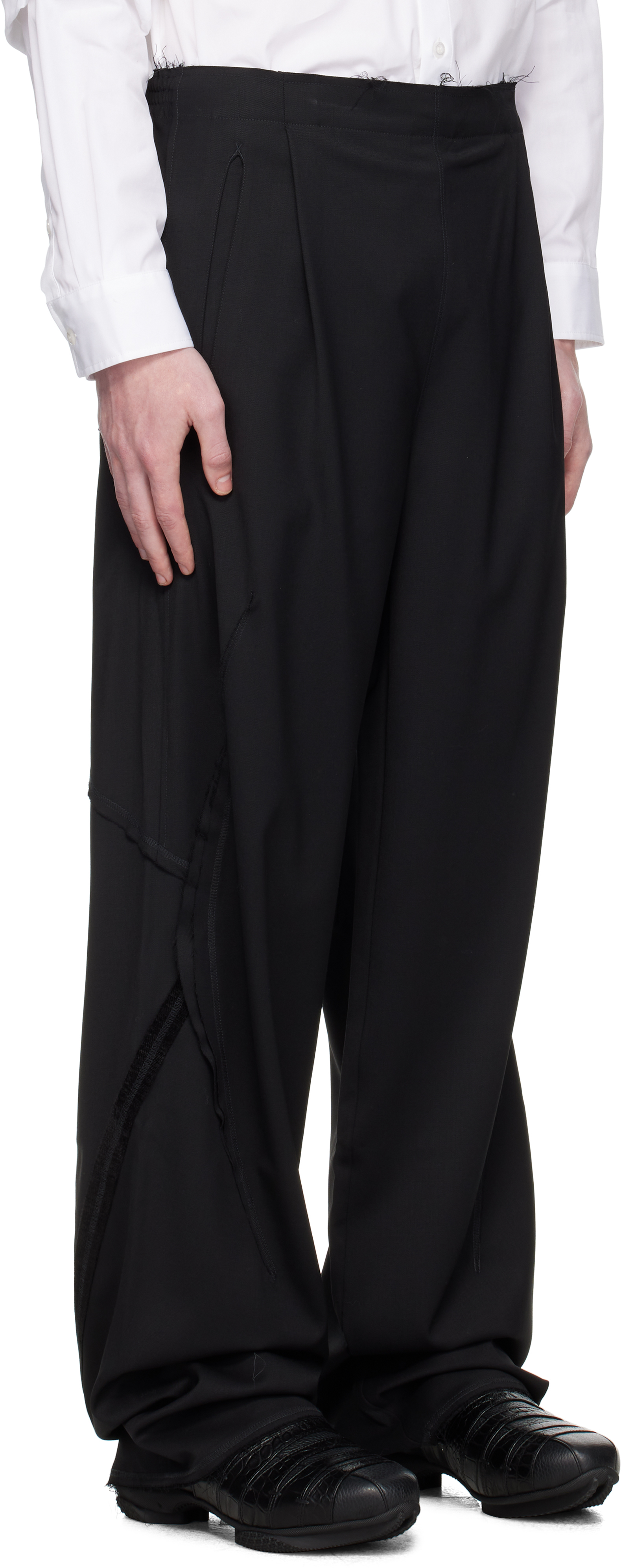 Kiko Kostadinov Black Vig K-dart Trousers In Black