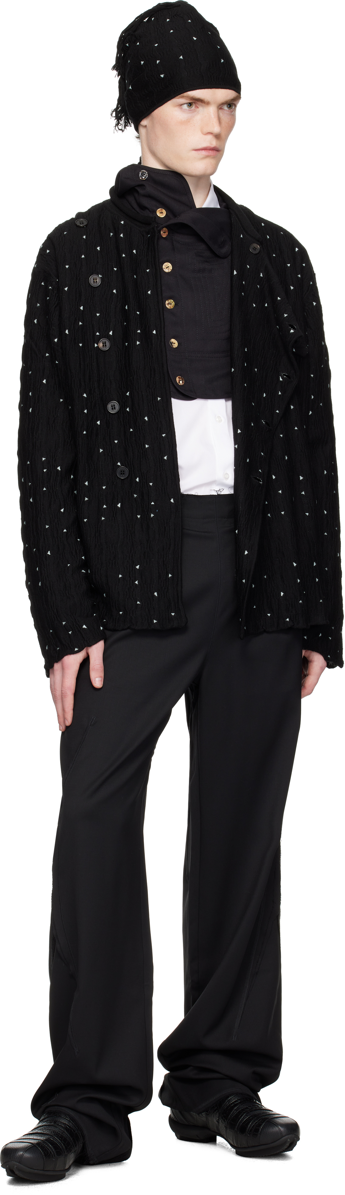 Kiko Kostadinov Black Vig K-dart Trousers In Black