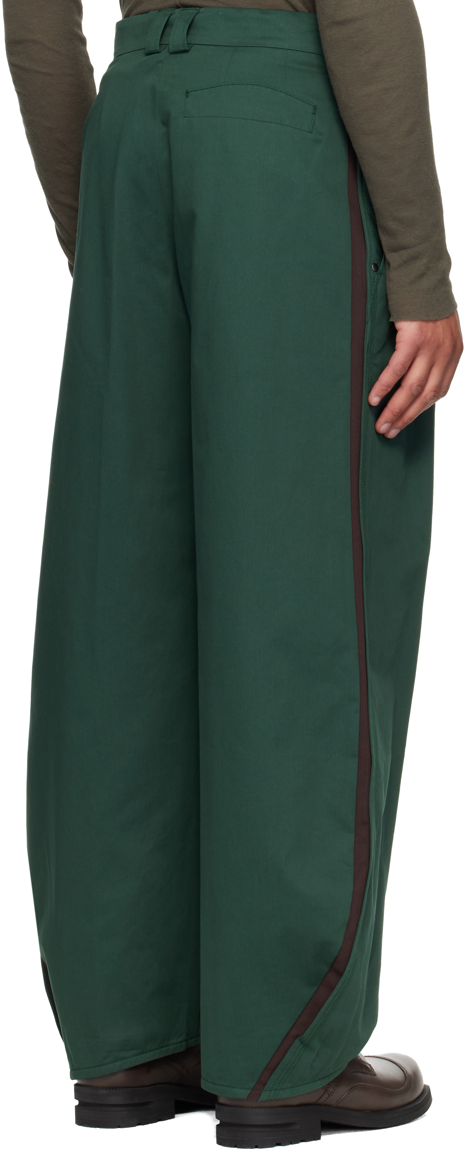 Kiko Kostadinov Green Halics Trousers In Green