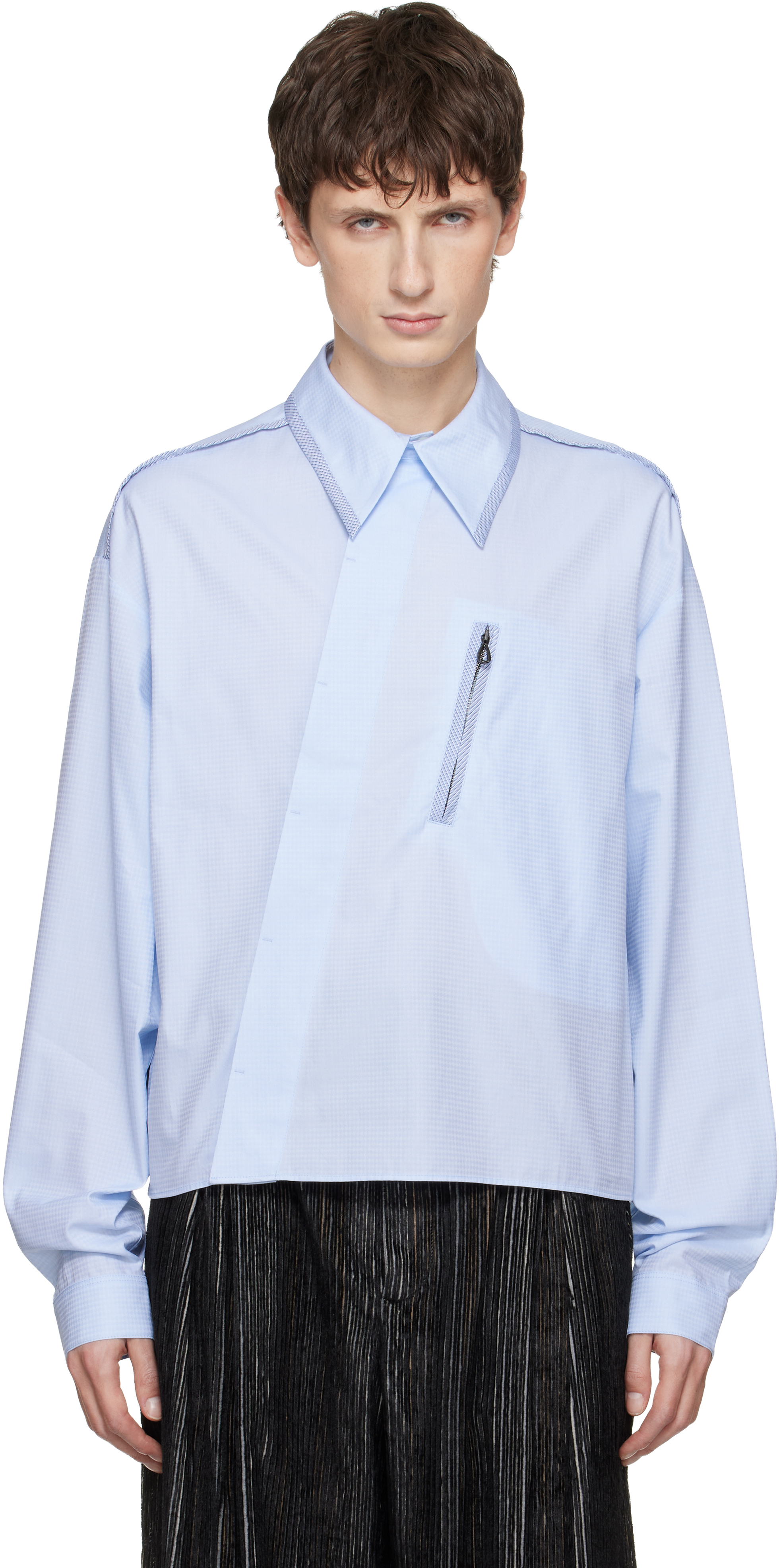 Kiko Kostadinov: Blue Murad Shirt | SSENSE Canada